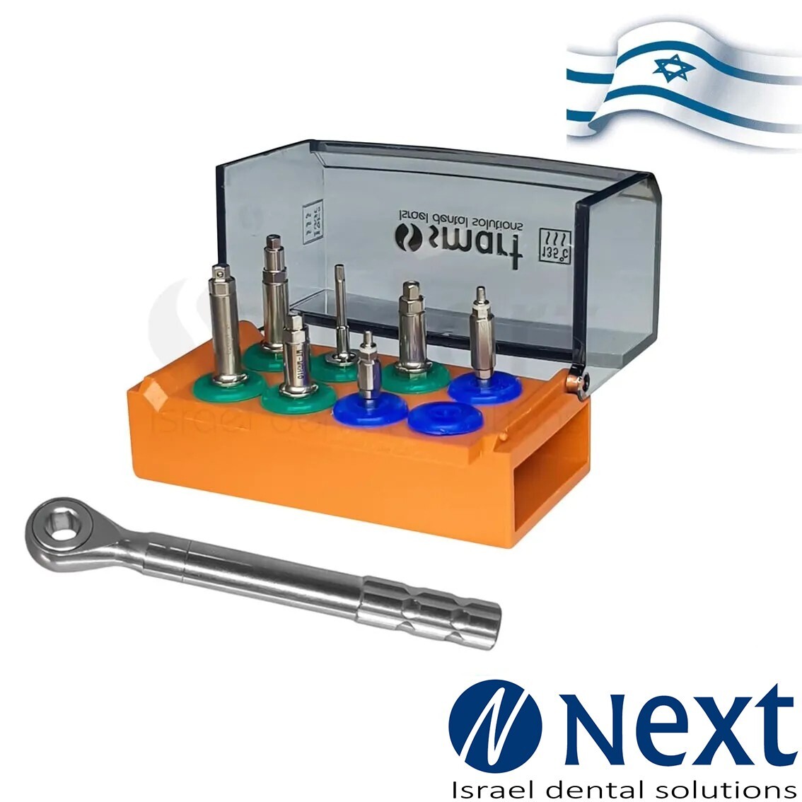Abutment screw driver key 1.27 / 2.42 / 2.1 set with ratchet