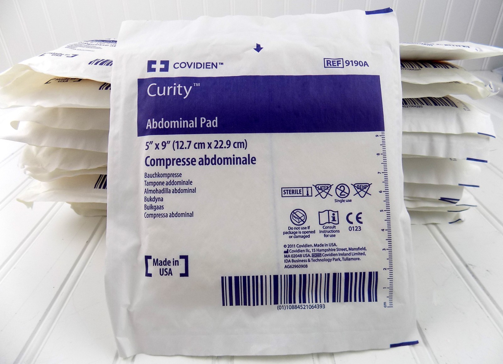 Curity Abdominal Pads ABD Sterile 5″ x 9″ Bandage Pads 9190A Lot of 27 USA