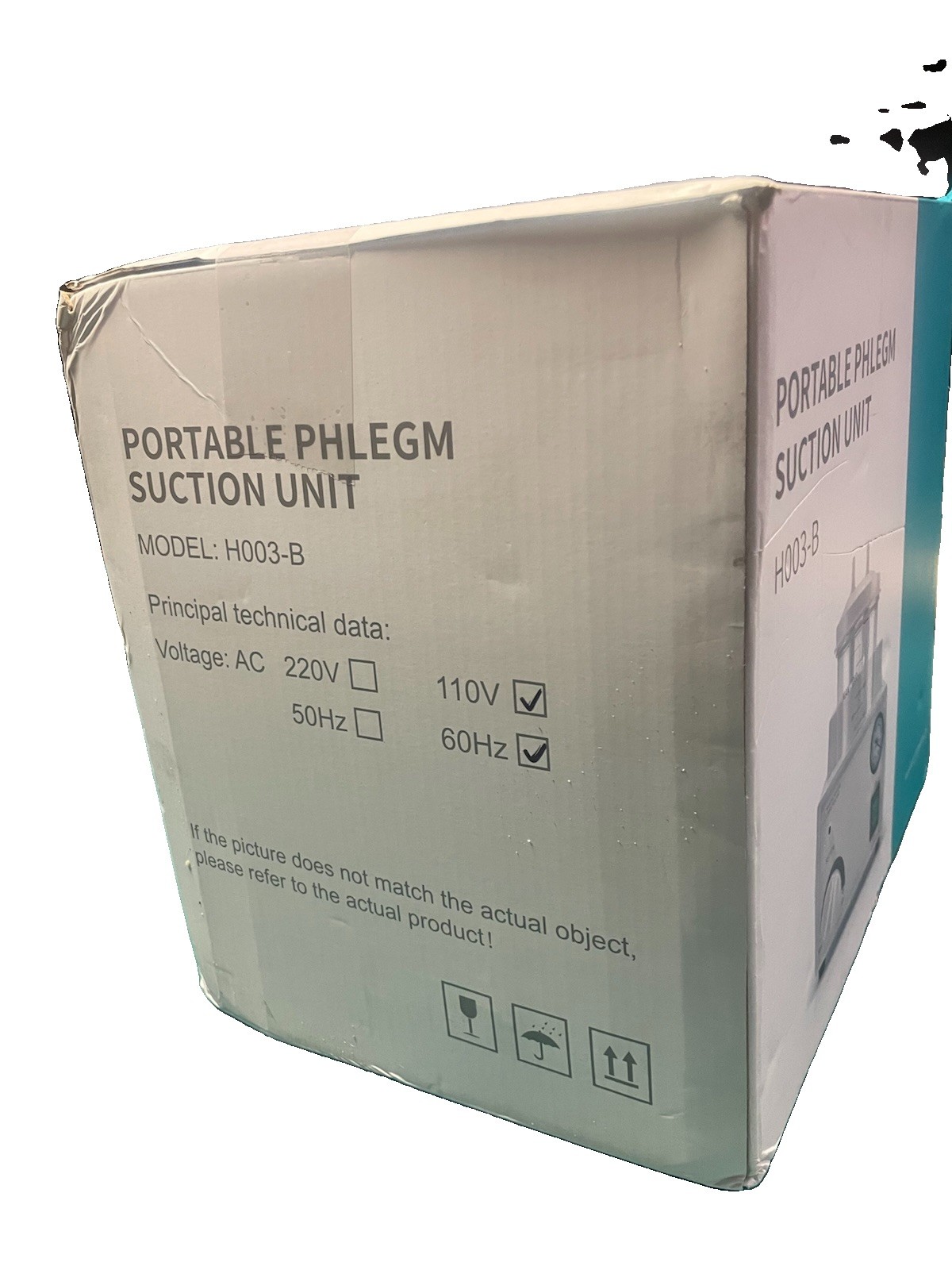 Portable Phlegm Suction Unit Vacuum Aspirator Machine H003-B-New