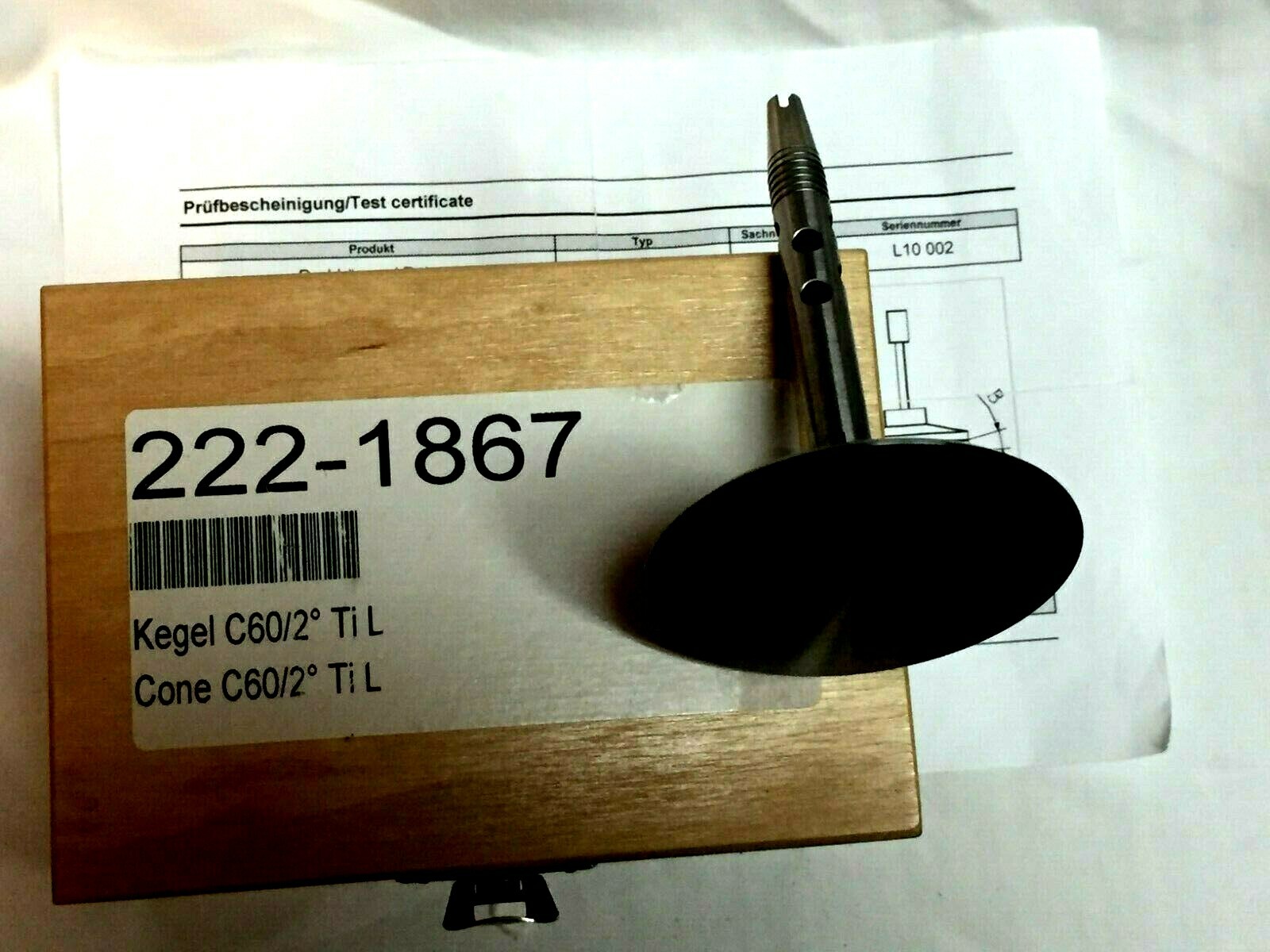 HAAKE C60/2 Ti L CONE Pt# 222-1867 Retail $800.00 NIB