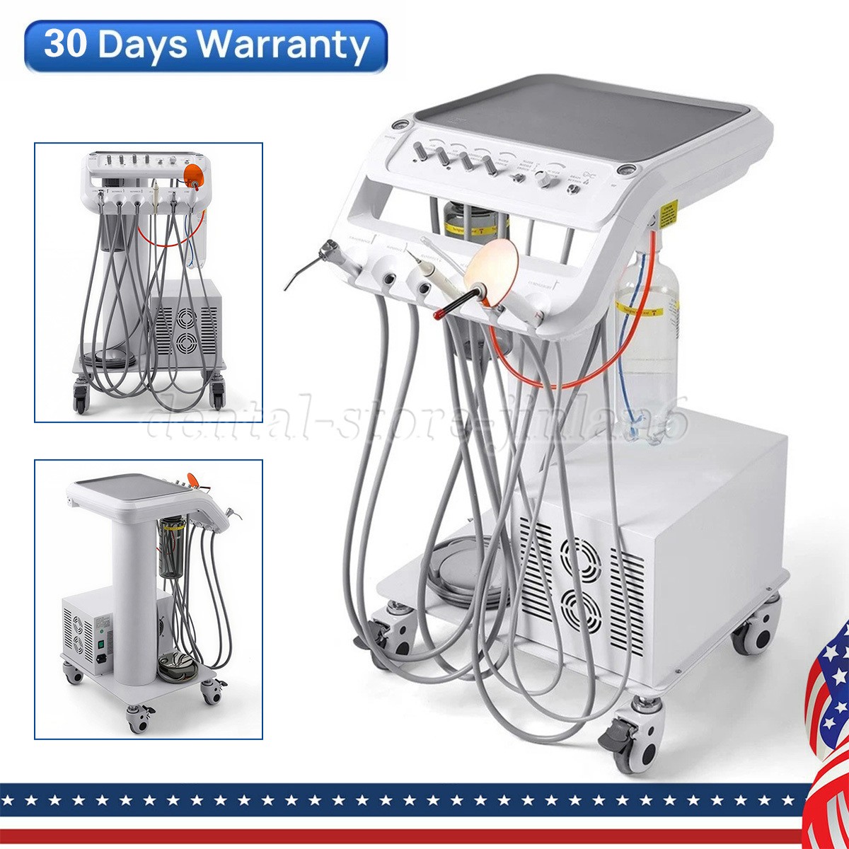 Portable Dental Mobile Delivery Unit with Compressor Curing Light suction Scaler