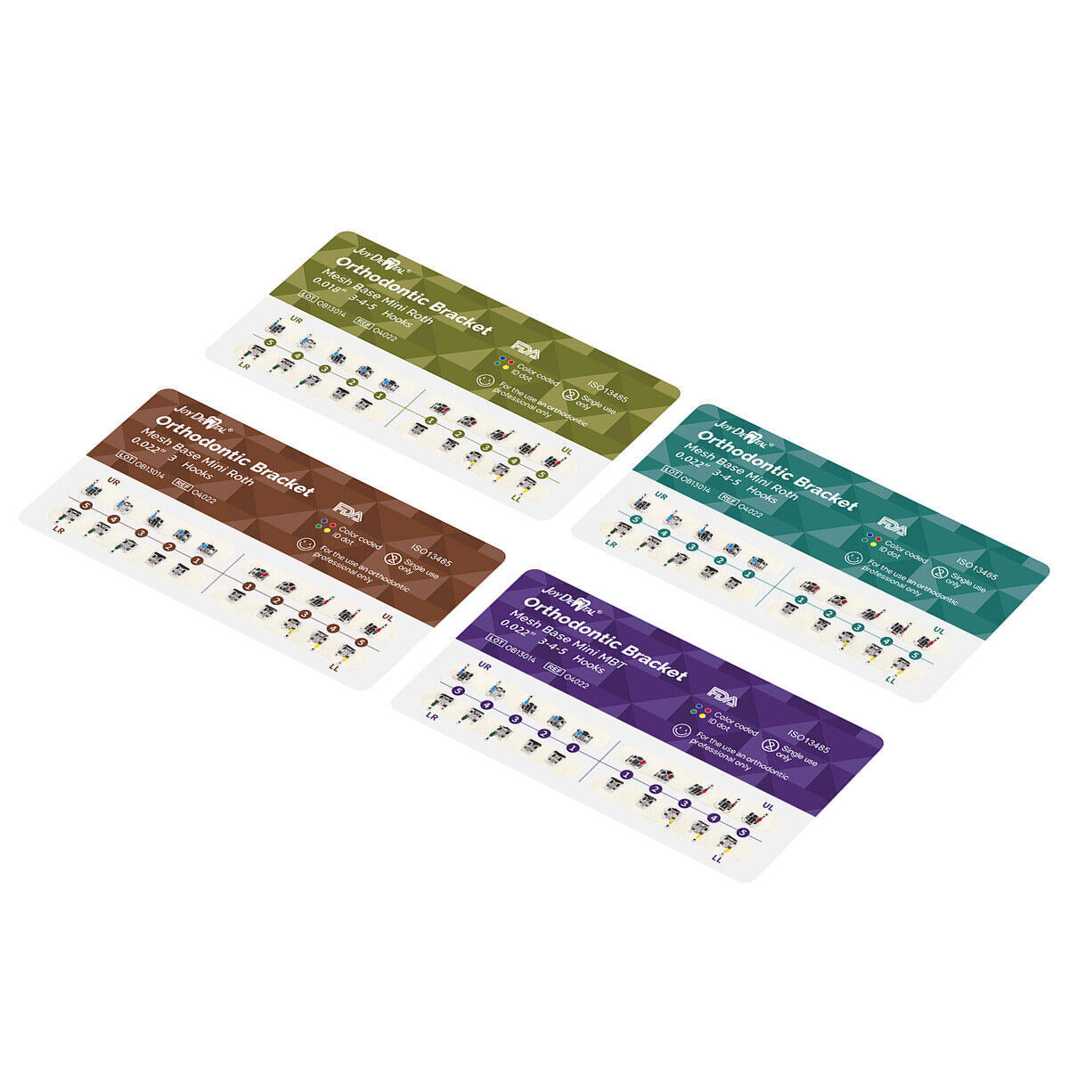 Dental Brackets Orthodontic Braces Mini Monoblock Mesh Base Roth/MBT 0.022/0.018