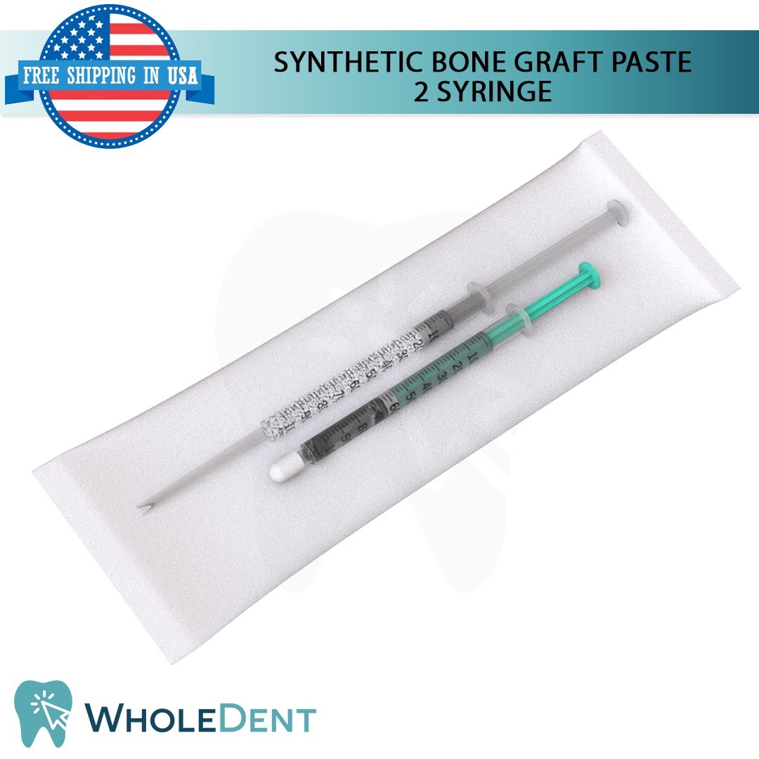 Synthetic Substitute 2 Syringes Material Sterile Dentistry Paste Regeneration