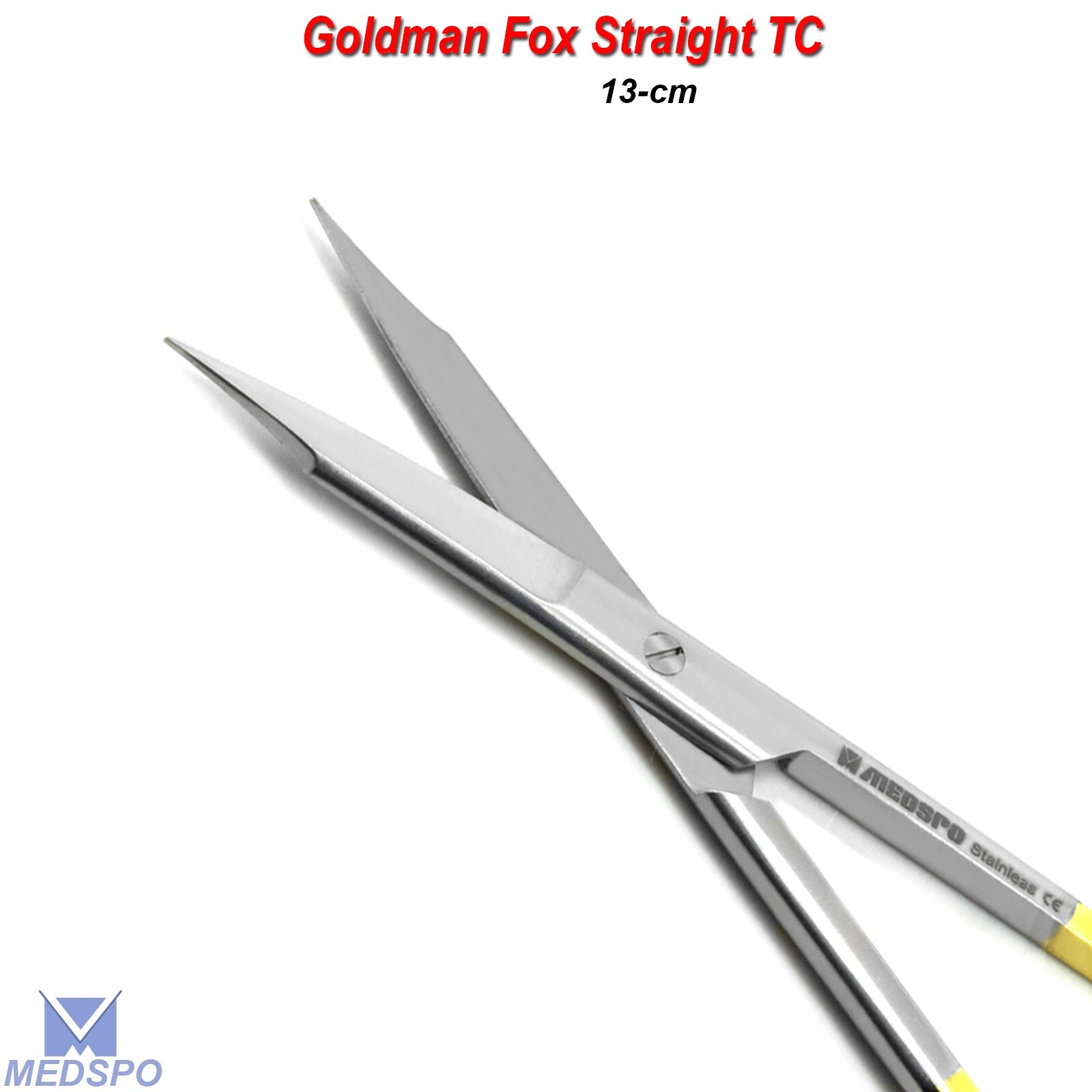 Goldman Fox Scissors Straight TC Tungsten Dental Carbide Tissue Suture Surgical