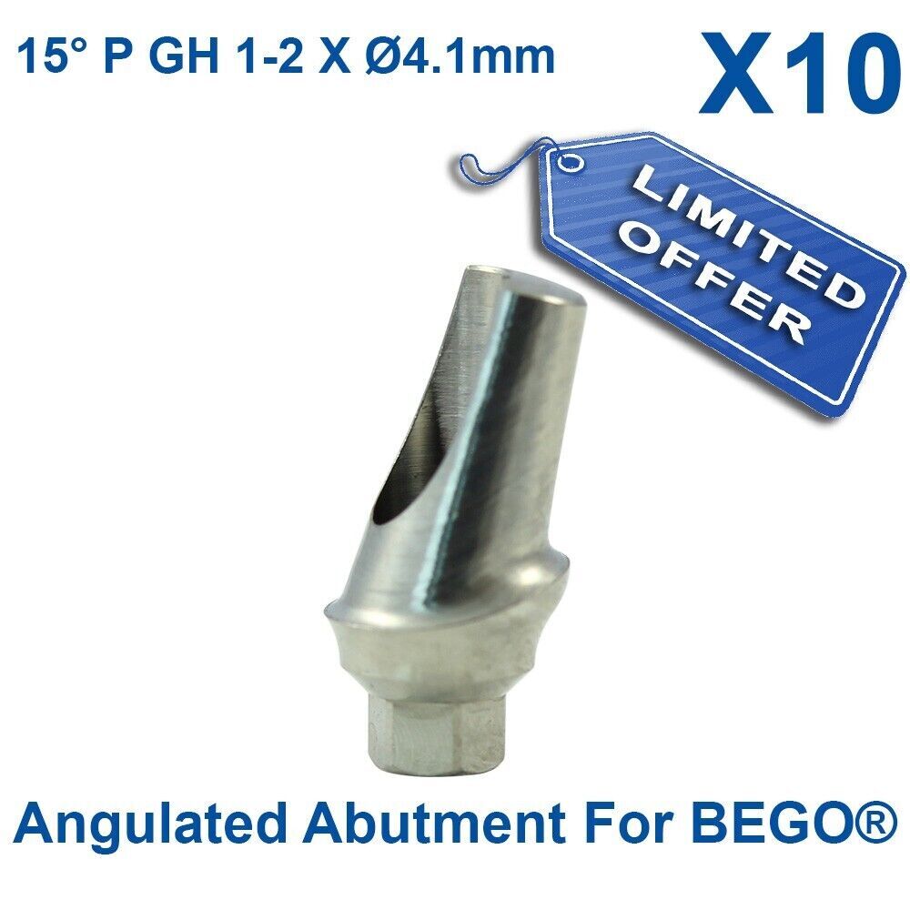 X10 Dental Angulated Adapter Head 15° Ø4.1mm Gingival Height 1.0mm-2.0mm