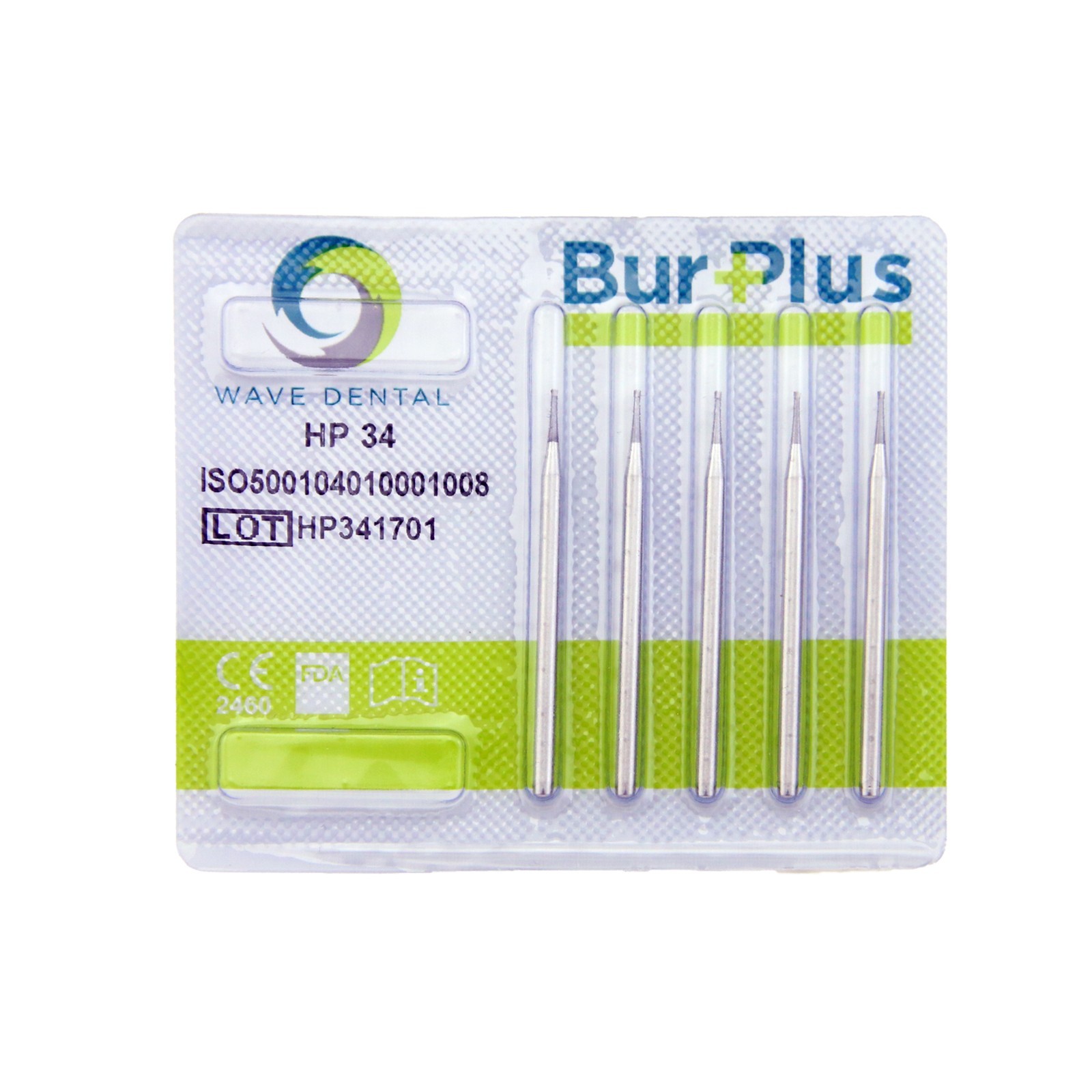 Wave Dental HP Carbide Burs 44.5mm Inverted Cone for Straight Handpiece HP34-37