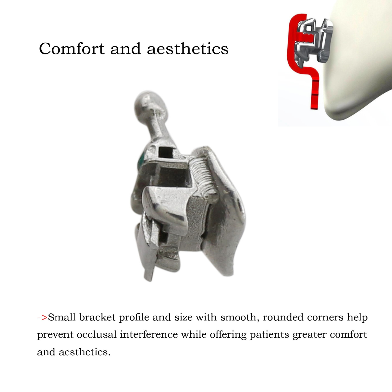 Dental Orthodontic Brackets Mini Self Ligating Metal Roth MBT 022 DAMON Empower