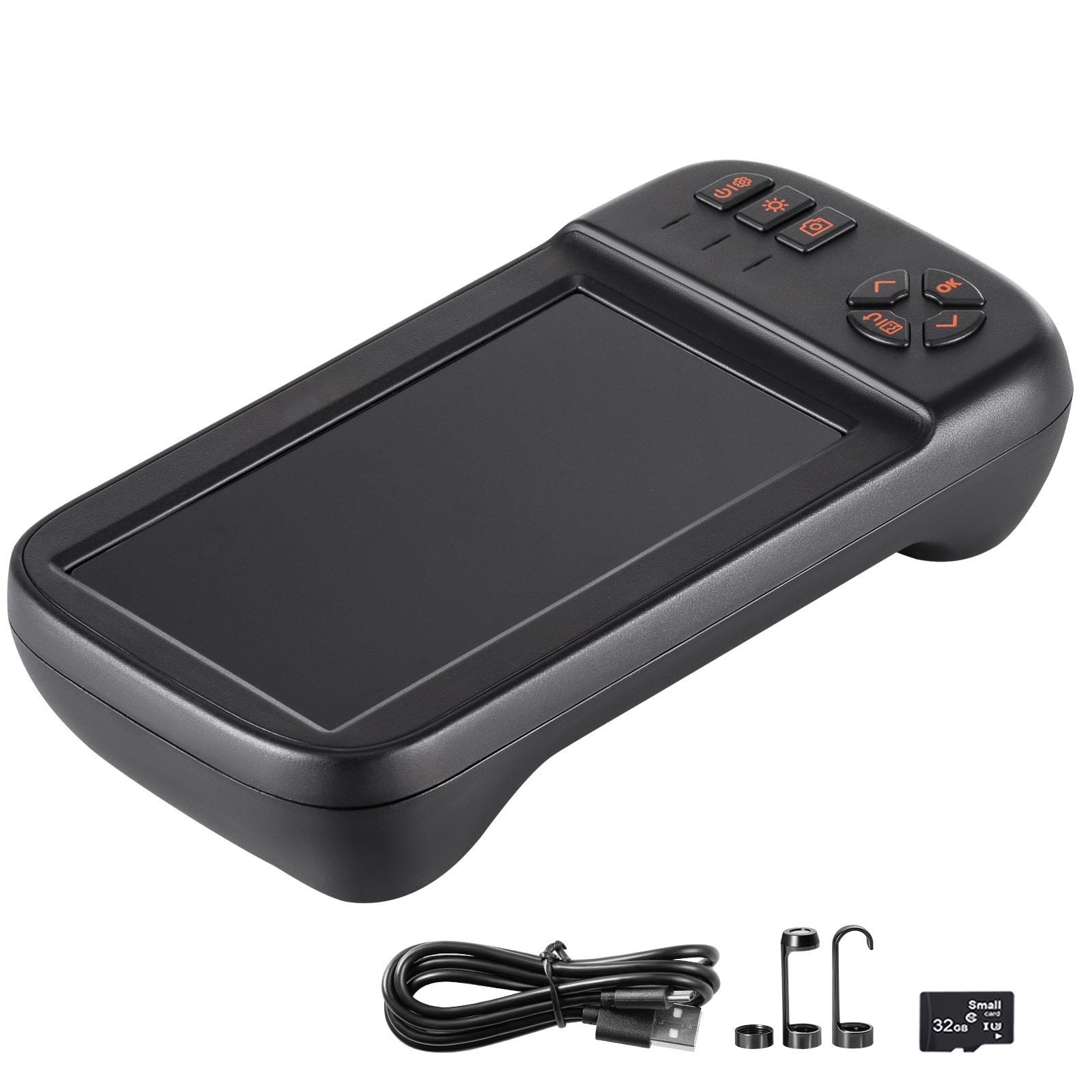 Triple Lens Borescope, 4.5″ 1080P Screen, IP67 Waterproof, 16.5ft Cable
