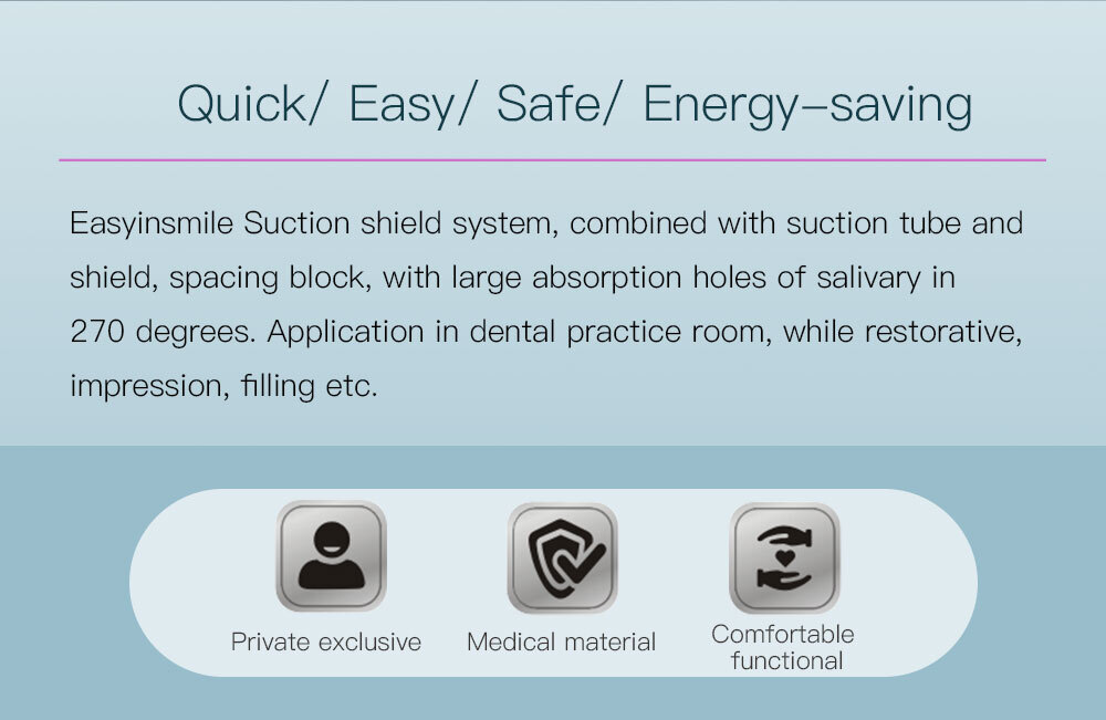 Dental Isolation Mouth opener Silicone Bite Block Sterilize Saliva Suction Tube