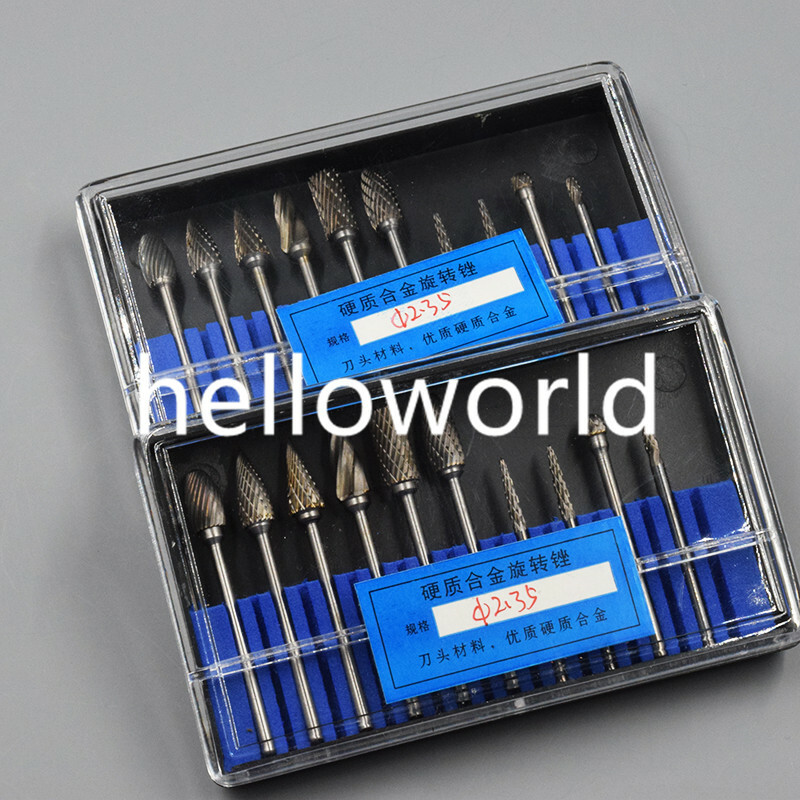 Dental Lab Alloy Carbide Cutter Kit HP Tungsten Steel Tooth Polisher Burs 2.35