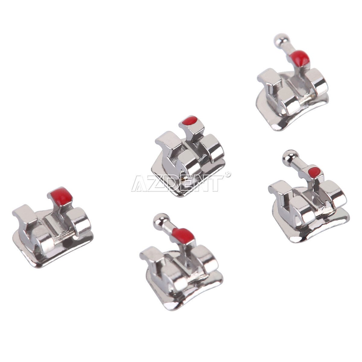 10 sets Dental Orthodontics Metal Brackets Brace Mini Roth Slot.018″ Hooks 3-4-5