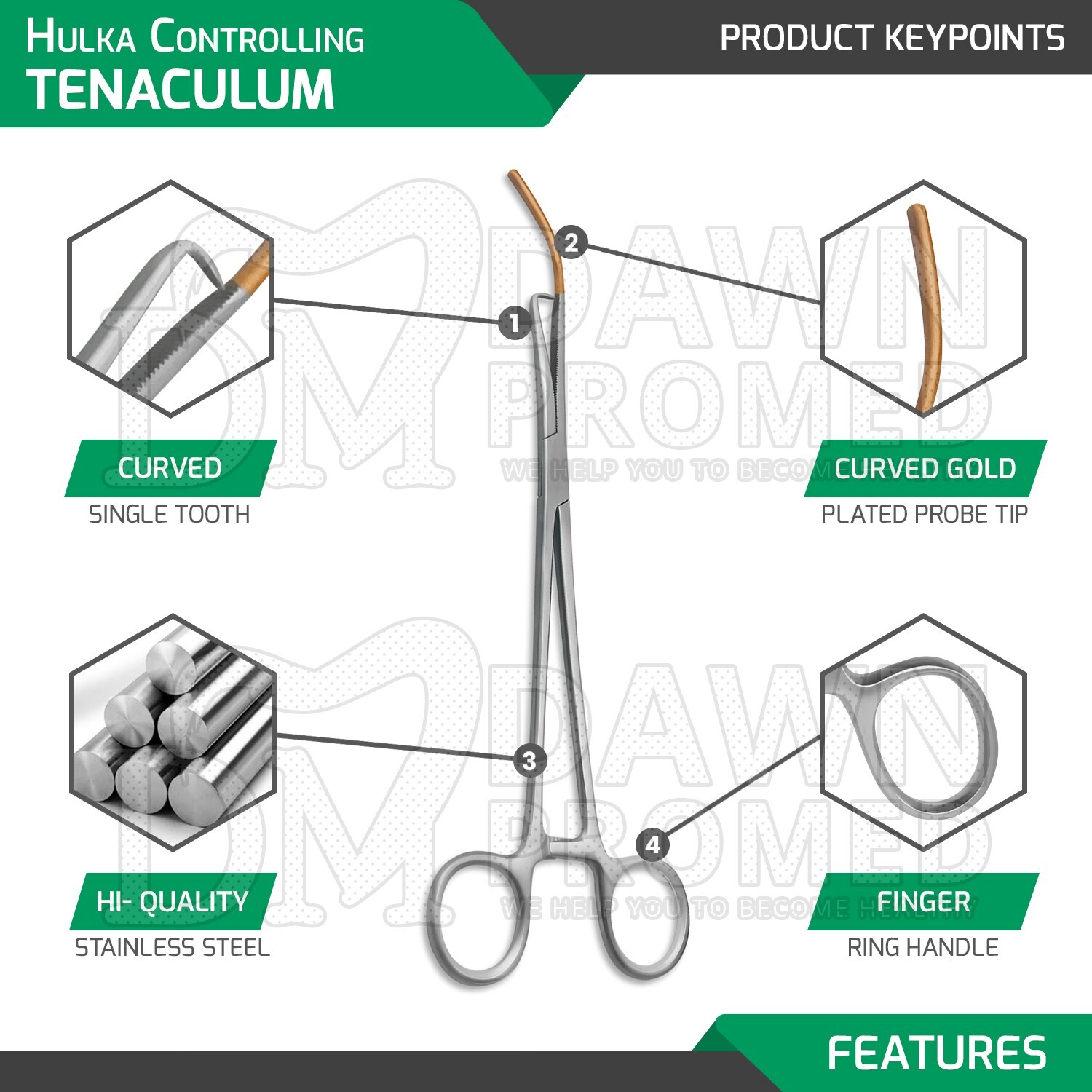 Hulka Controlling Tenaculum Uterine Forceps 11″ OB/GYN Surgical Instrument