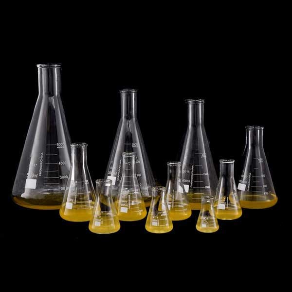 50ml-2000ml Ordinary Erlenmeyer Flask Rubber stopper Chemistry Lab Glassware