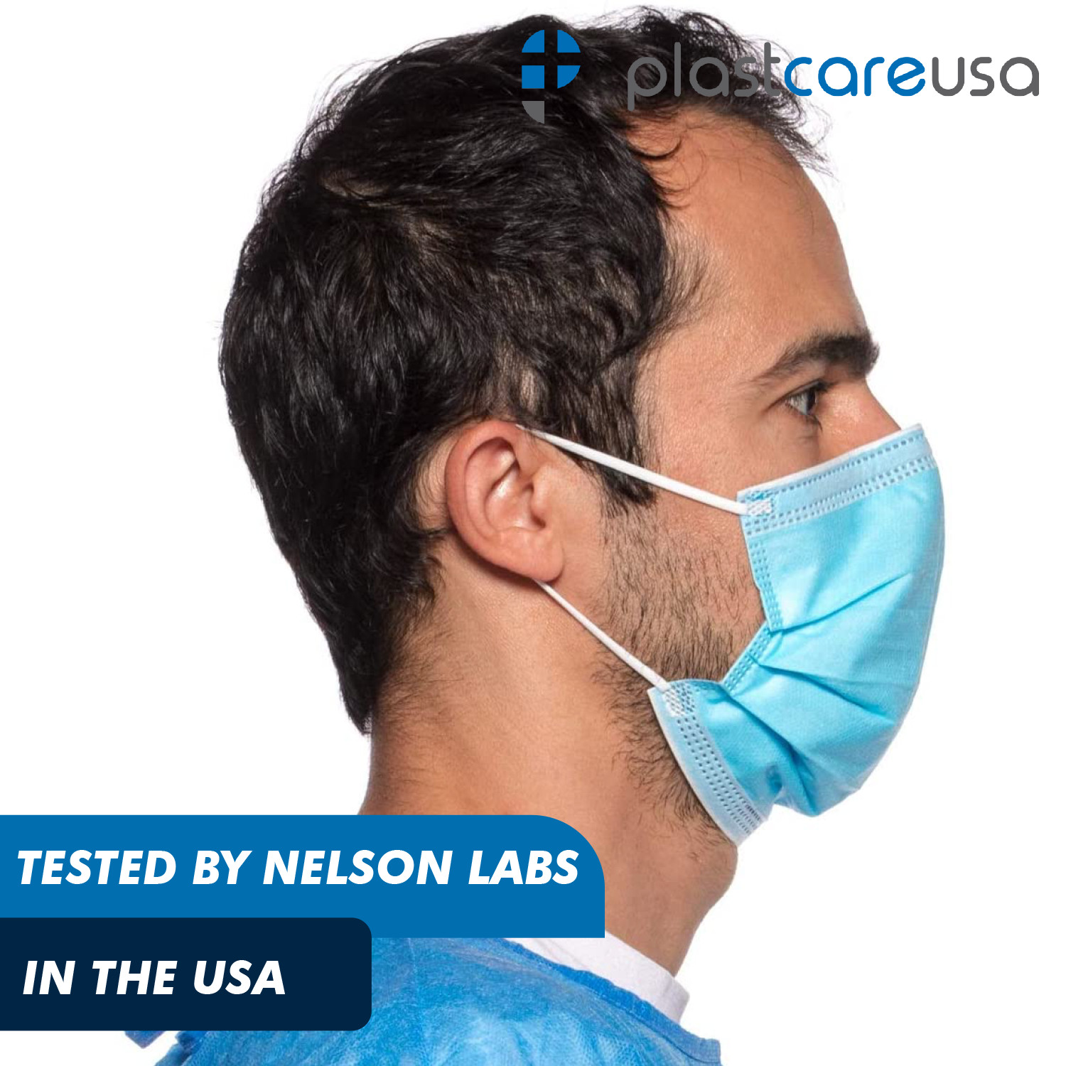 200 ASTM Level 3 4-Ply Disposable Medical Surgical Face Blue Masks (4 Box of 50)