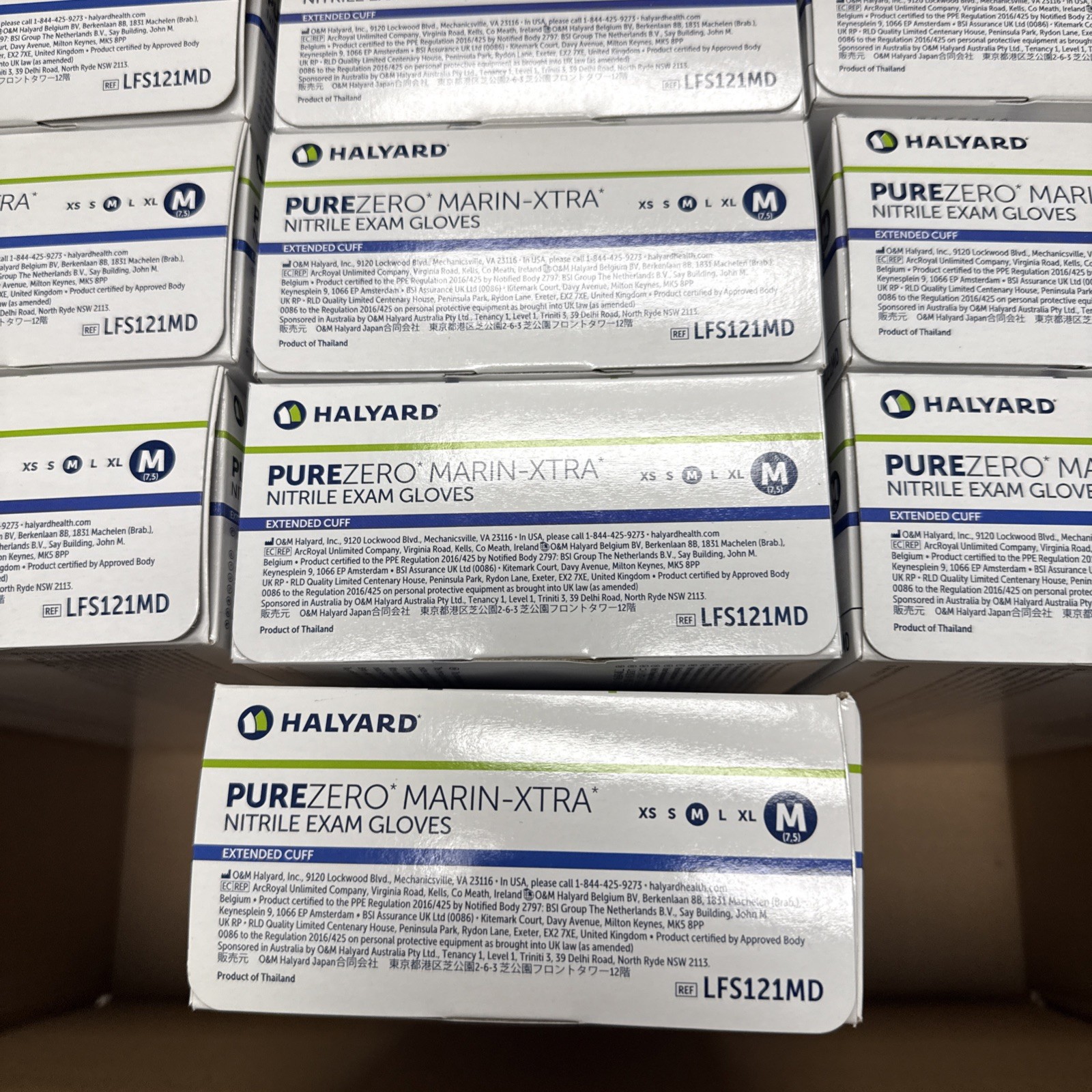 Halyard PureZero Nitrile Gloves LFS121MD Size: Medium Case/ 10 Boxes (50 each)
