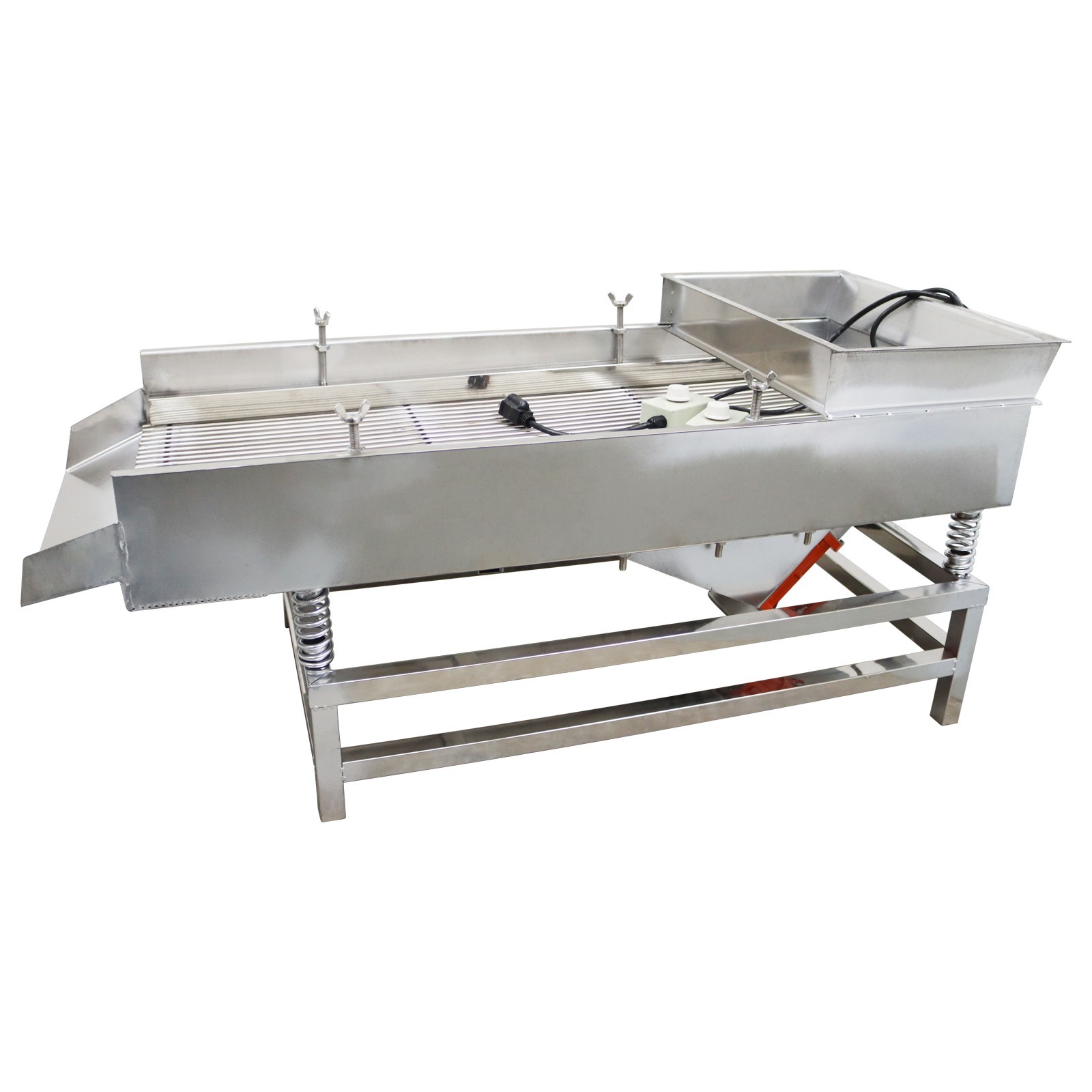 80WX2 Straight Sieve Shaker Machine with 10MM Long Strip Screen 110V/60HZ