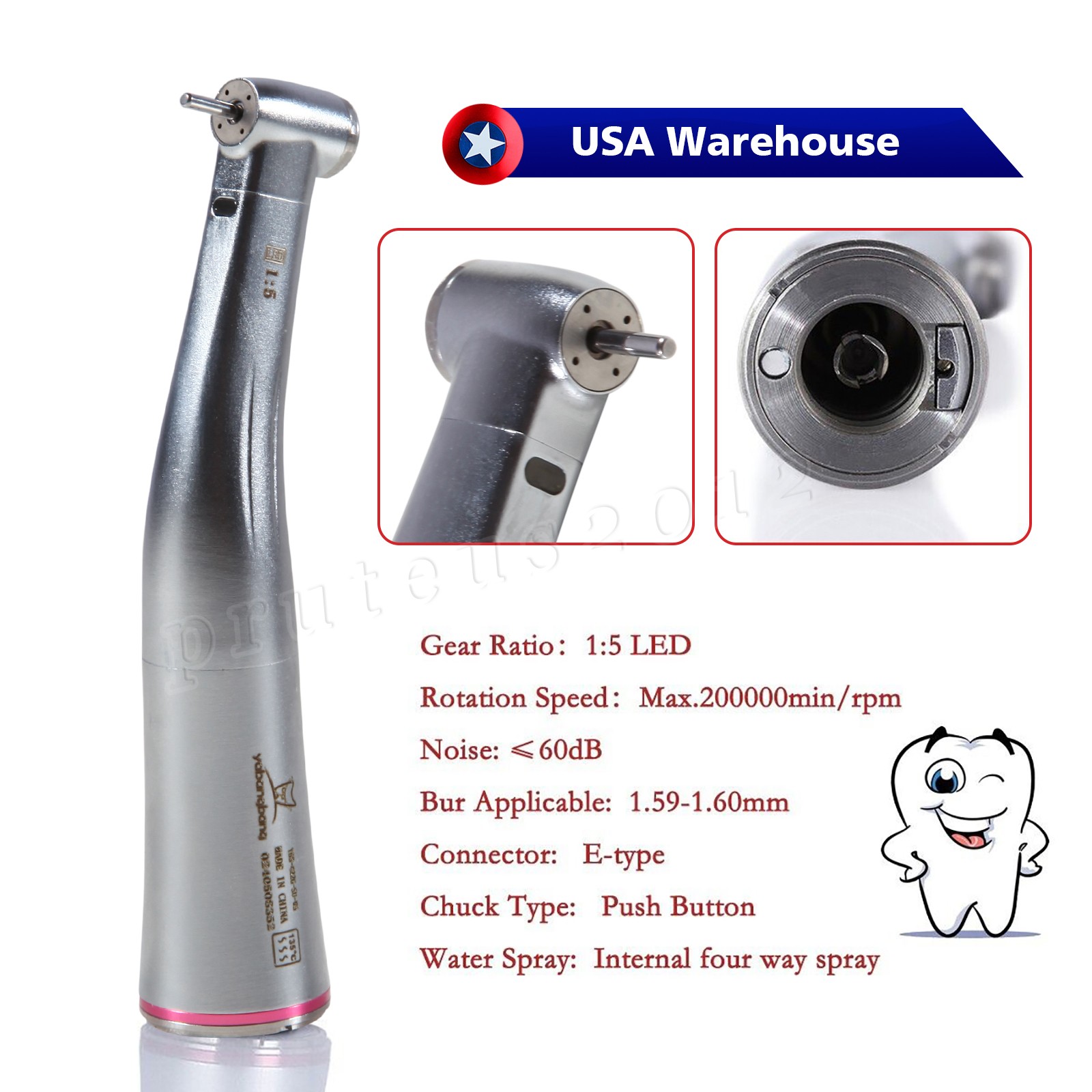 Portable Dental Ultrasonic Scaler Handpiece + Tips fit Cavitron EMS WOODPECKER