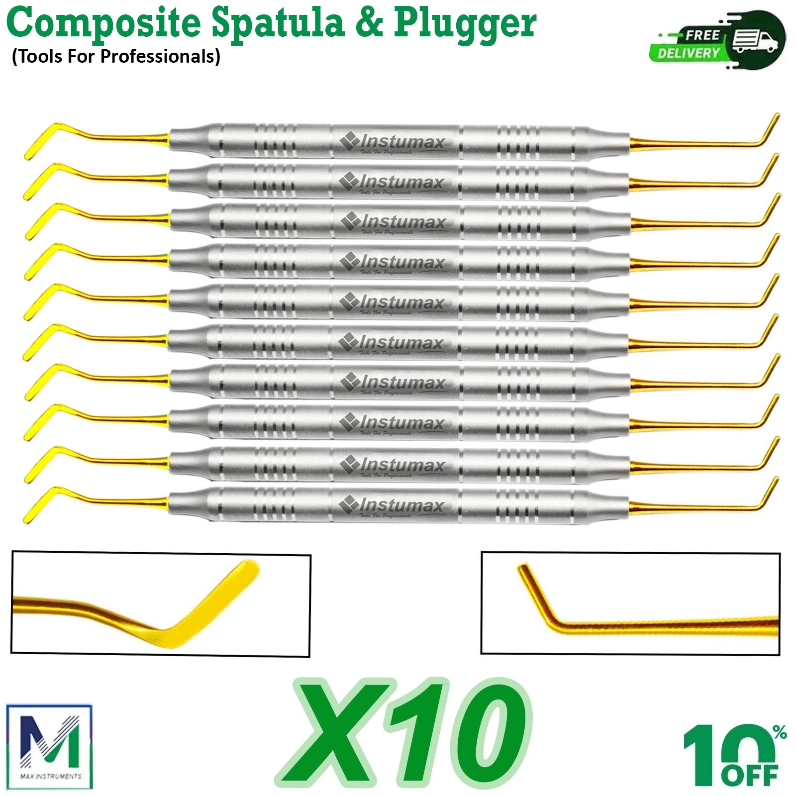 FILLING INSTRUMENTS ANTERIOR PLASTIC COMPOSITE DENTAL TITANIUM TOOLS *SET
