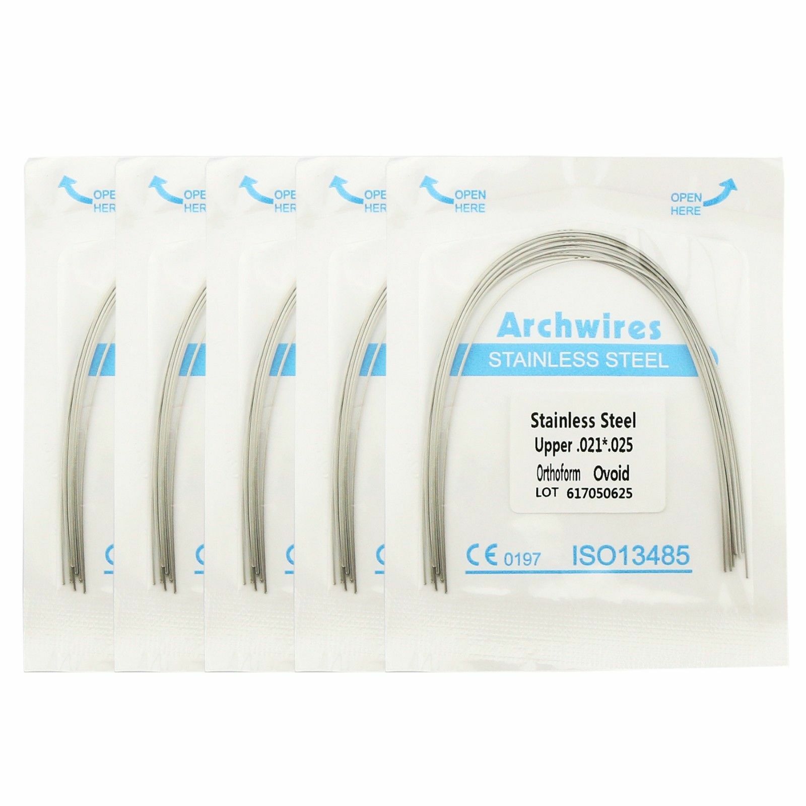 1 Pack Dental Stainless Steel Rectangular/Round Oval Ovoid Arch Wire Upper/Lower
