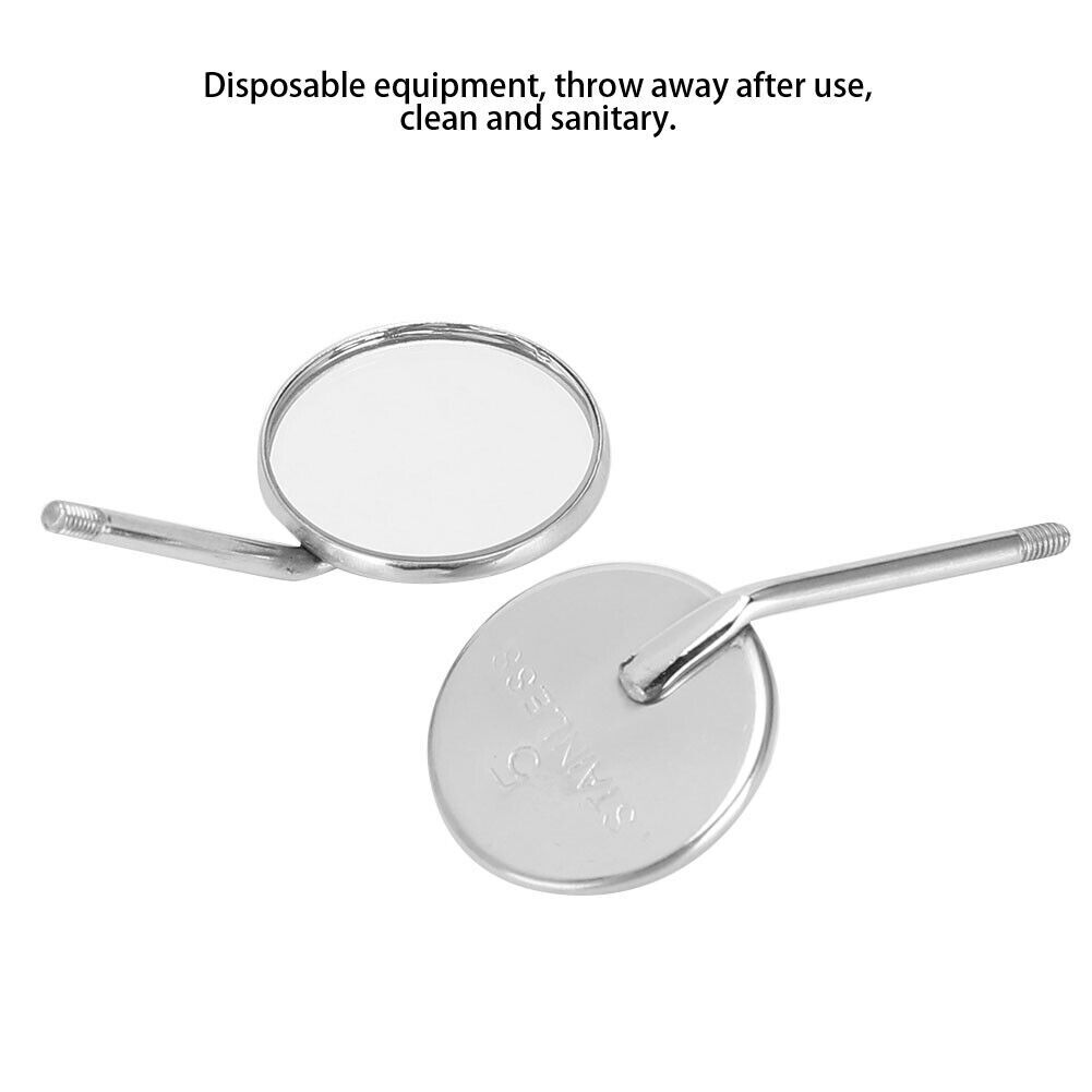 20/40PC Dental Orthodontic Stainless Steel Mouth Mirrors 5# Plain Size Mirror-