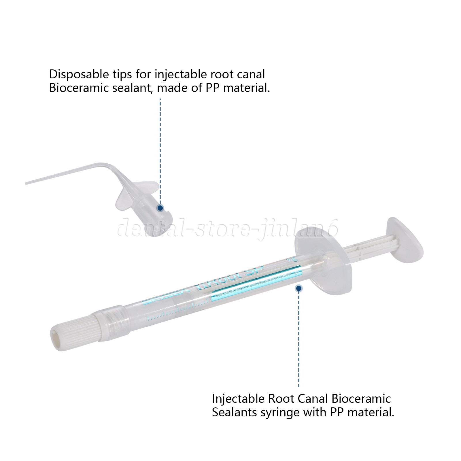 Root canal bioceramic sealer Root Canal Endo Filling Cement 1g +10 Tips Dental