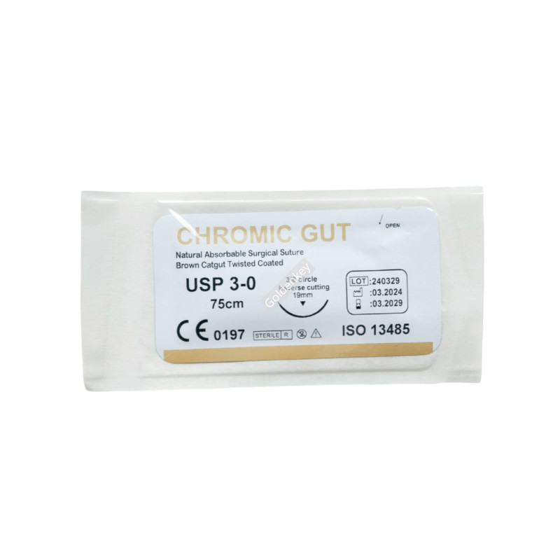 Dental Surgical Suture PGA GUT Nylon Silk Natural Needled Absorbable Practice