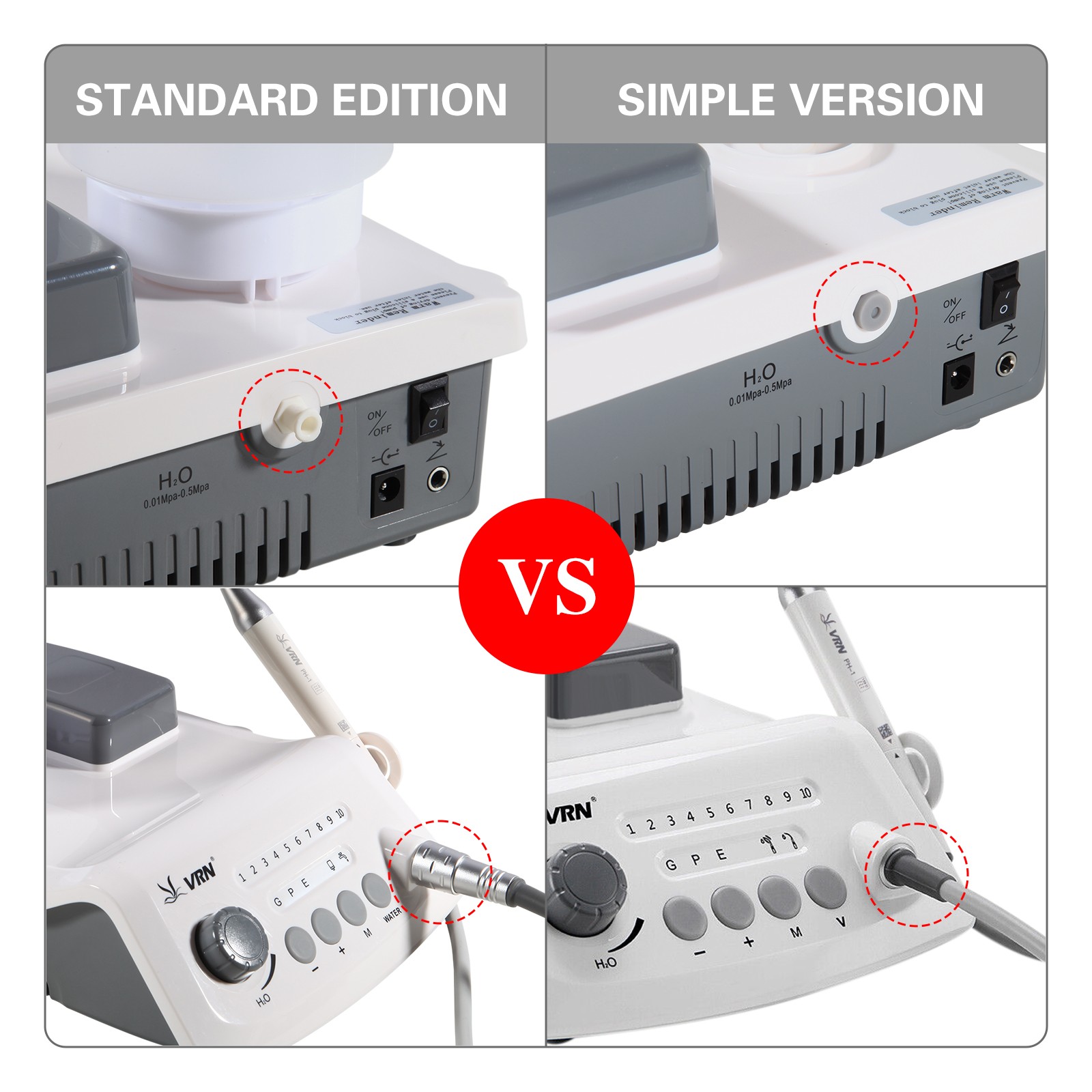 Dental Ultrasonic Scaler & LED Detachable Handpiece Auto Water Supply USA STOCK