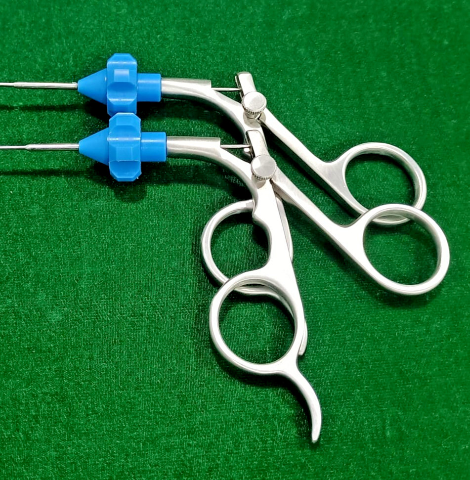 2pc Hysteroscopy Urology Semi Rigid Alligator 5FR 40cm with Blue Rotar Reusable