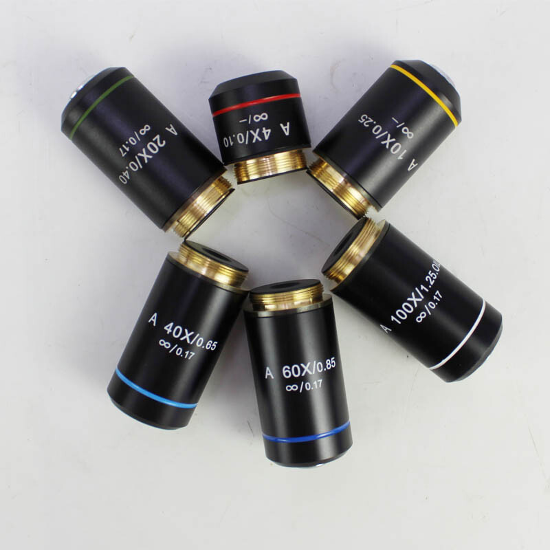 4X 10X 20X 40X 60X 100X Infinity Objective Lens for Biological Microscope