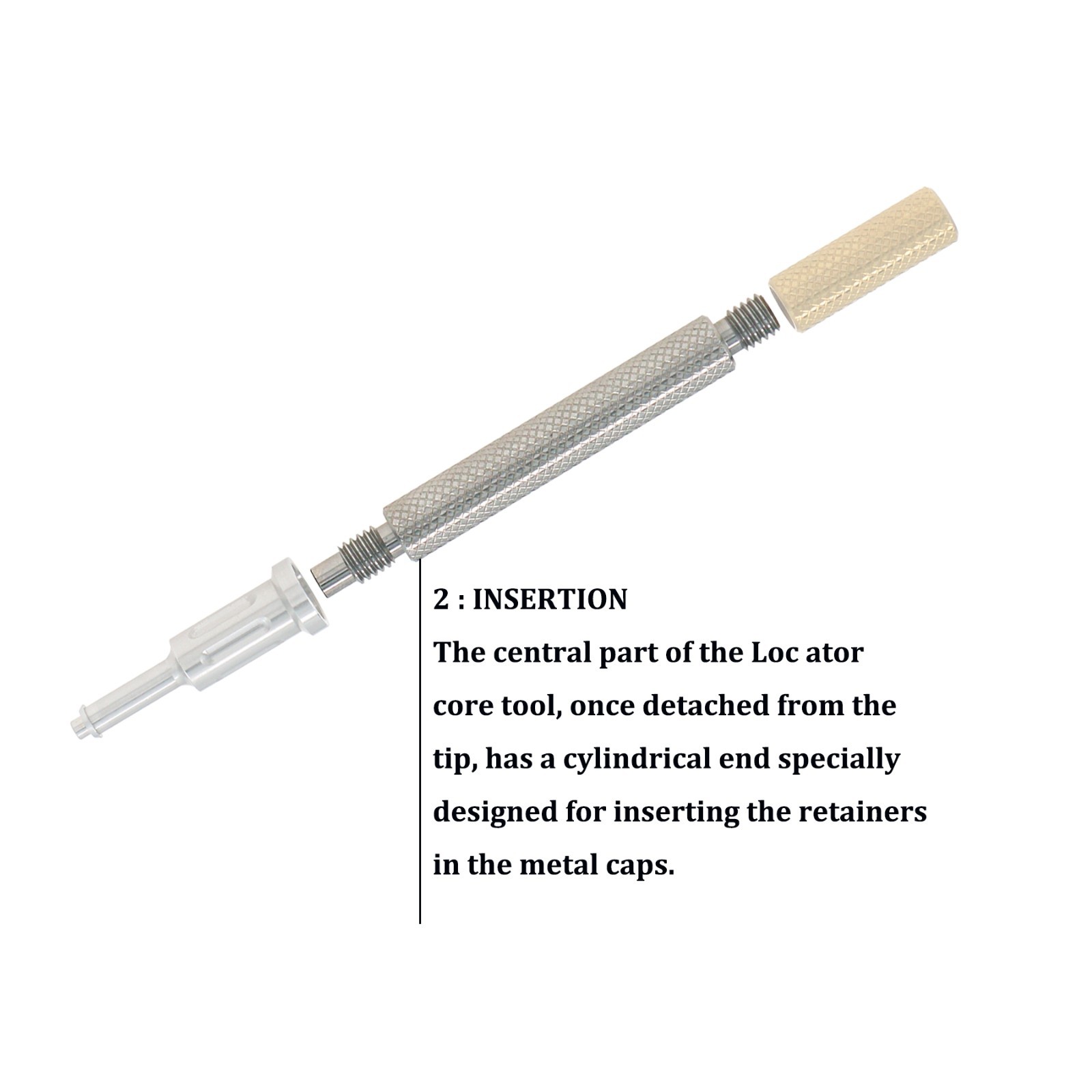 Locator Mixed Retention Inserts Denture Cap Assembly Processing Pack Remove Tool