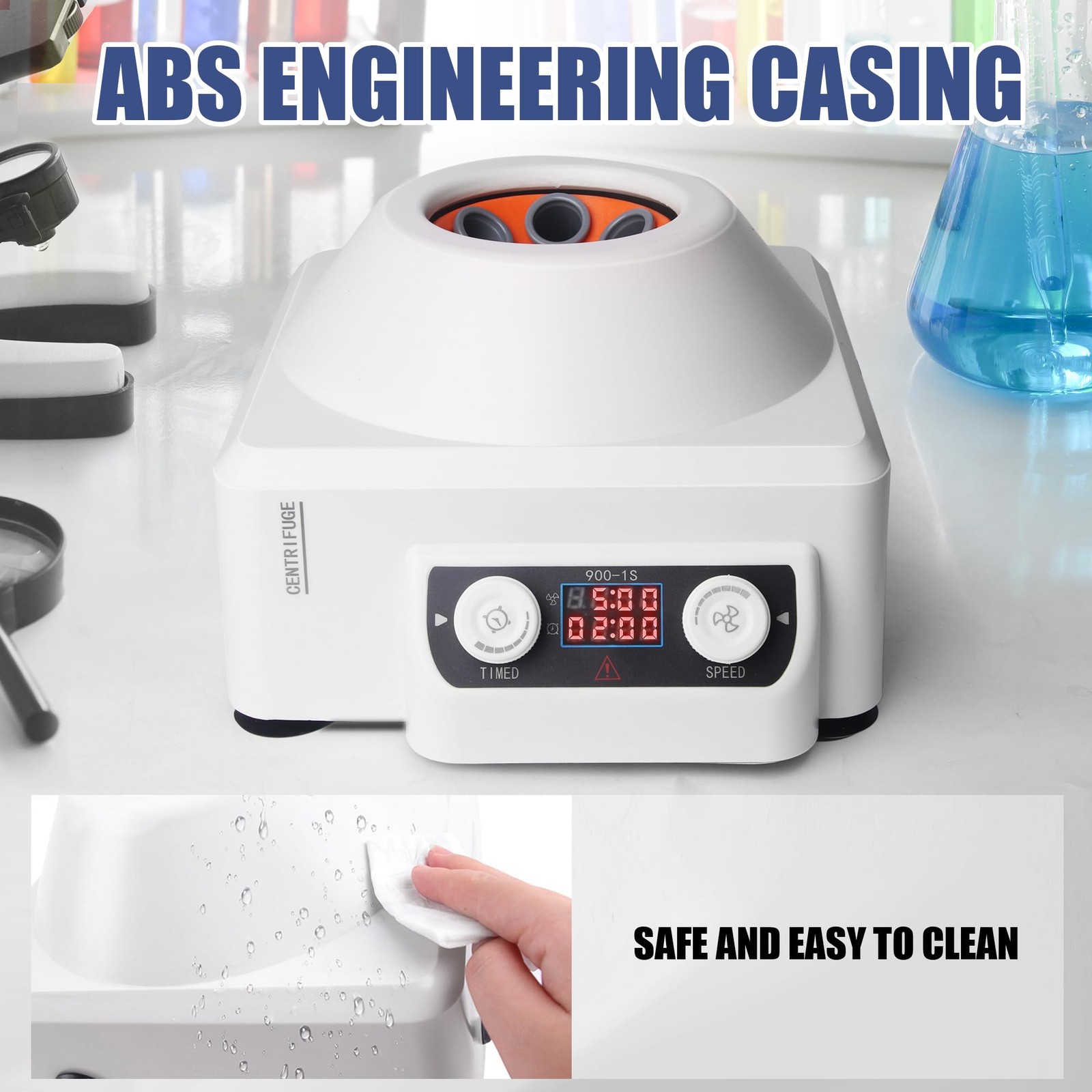 PRF Centrifuge, PRP Centrifuge Machine 6x10ml with LCD Screen, 110V 4000rpm Port
