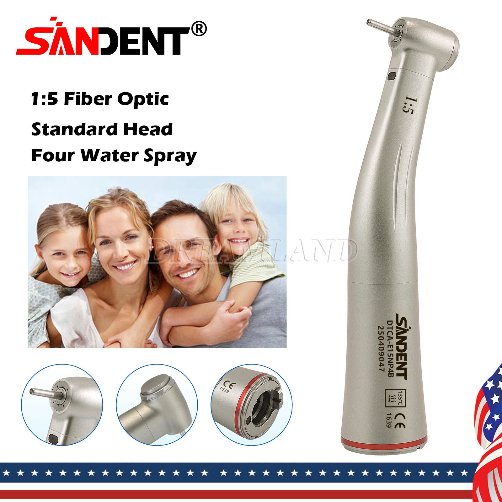 Woodpecker Style 1:5 High Speed Handpiece for MT2 MT3 Dental Electric Motor