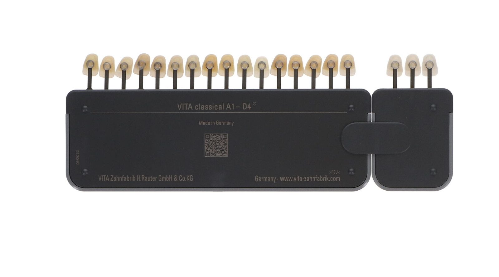 Vident G027CBS VITA Classical Dental Shade Guide with Bleached Shades Clip