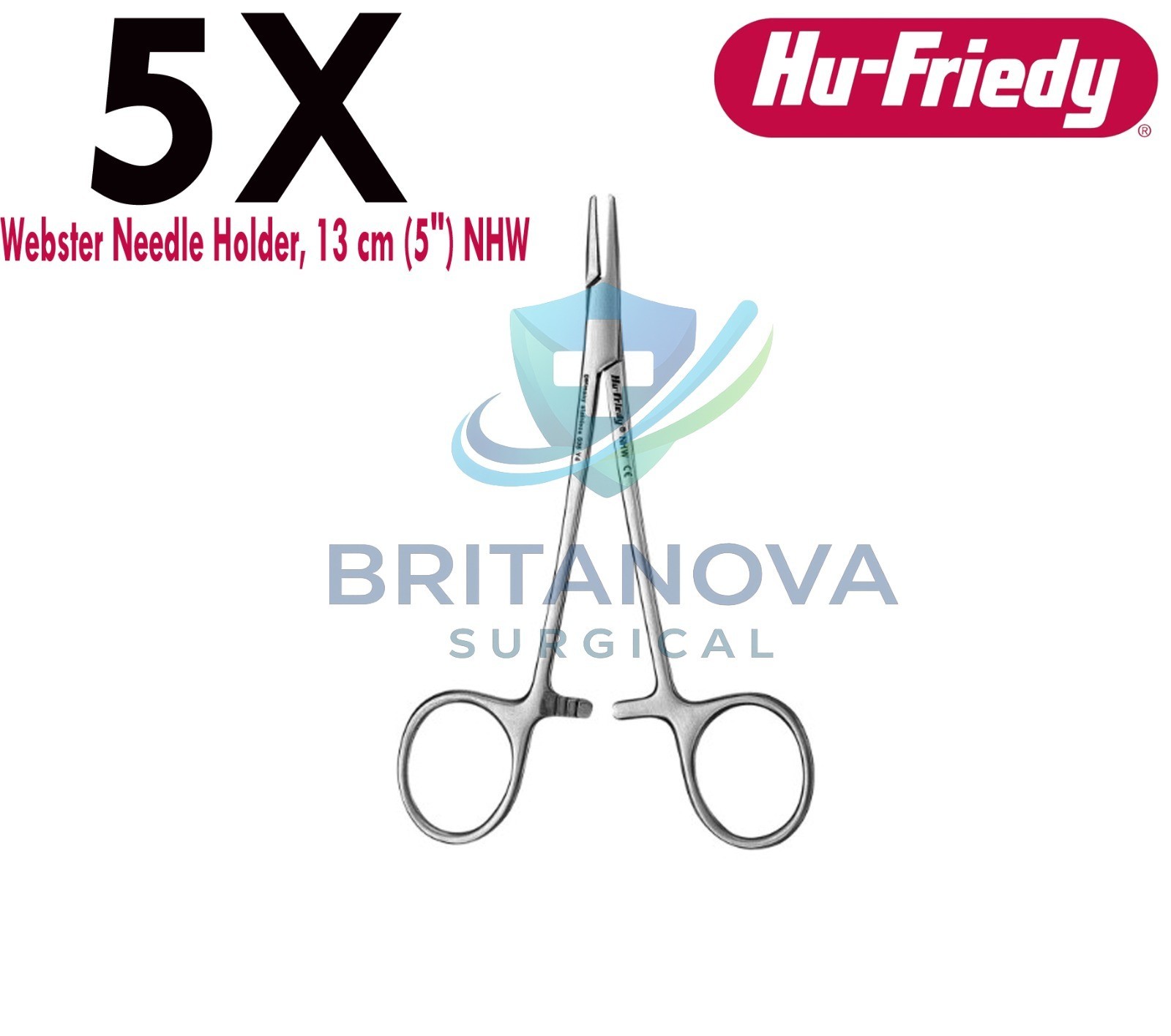 5X Hu-Friedy Webster Needle Holder, 13 cm (5″) MPN|NHW