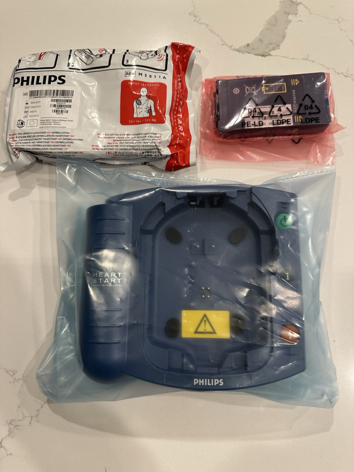 Philips Heartstart AED HS1 Onsite M5066A with Pads and Battery 2030