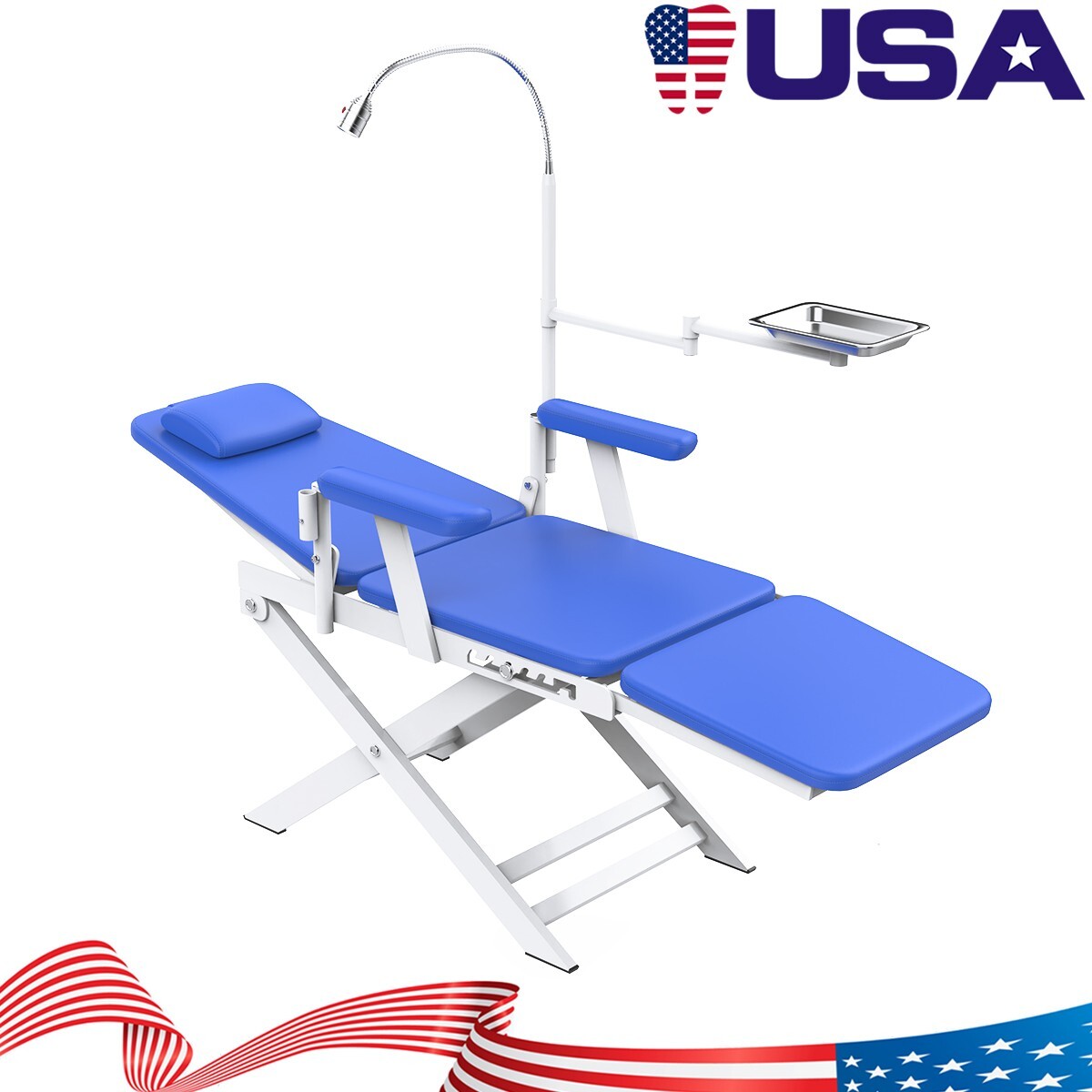Dental Delivery Unit with Air Compressor Cart LED Curing Light/Mobile Unit Chair