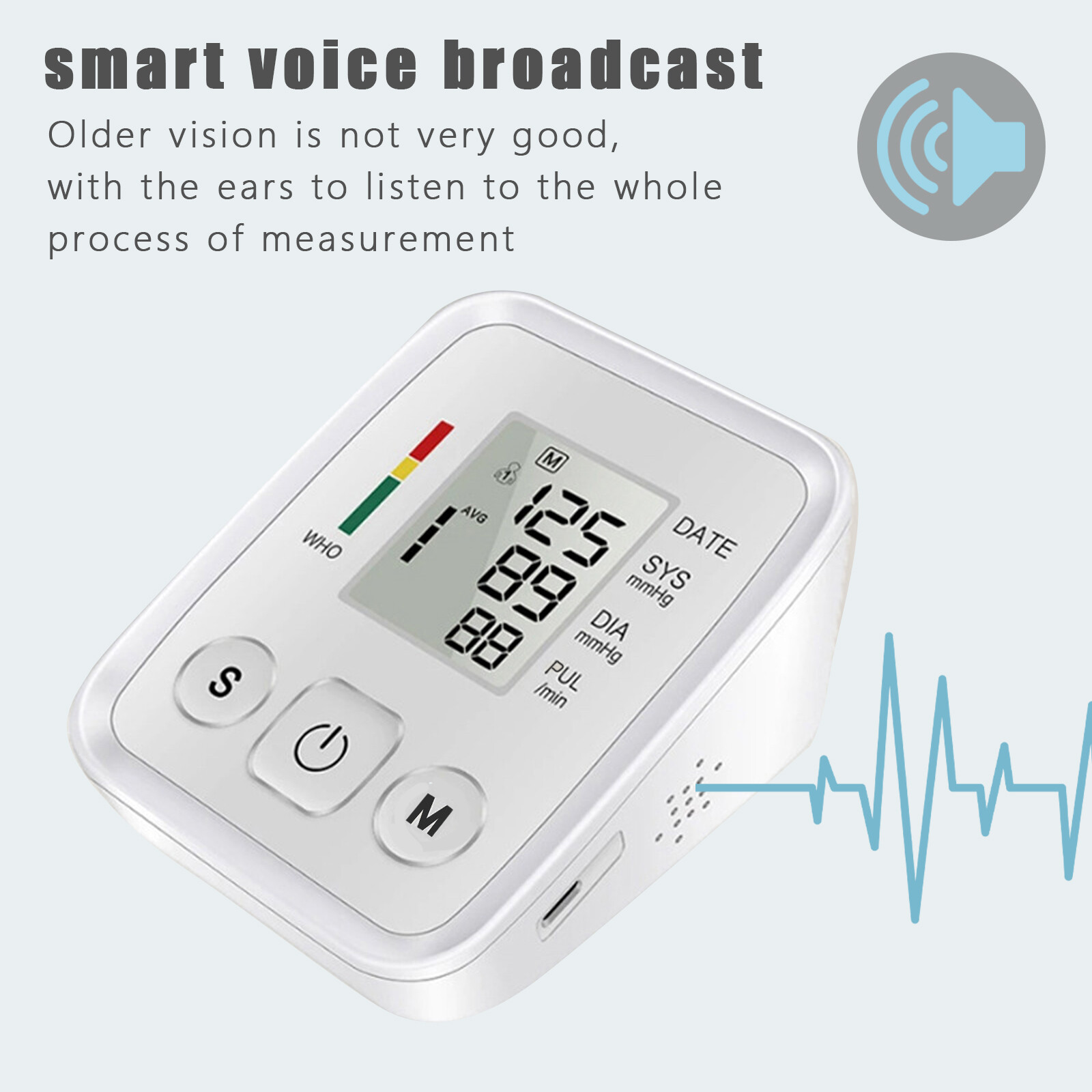 LCD Wrist Blood Pressure Monitor Digital Blood Pressure Monitor Rechargeable AAA
