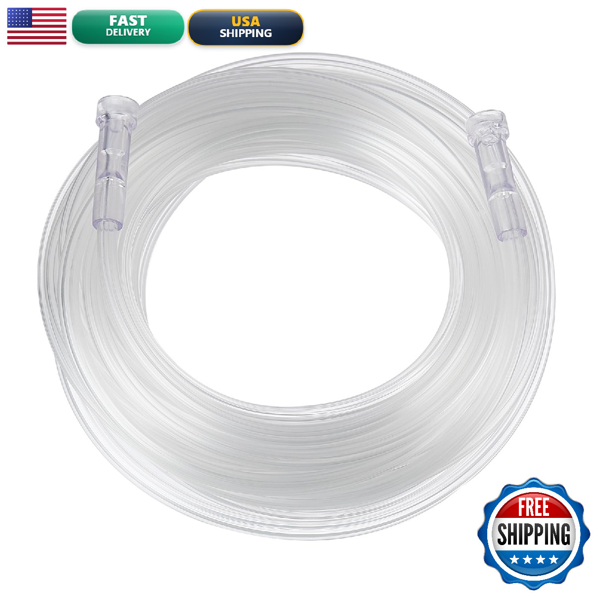Toyasix Oxygen Supply Tubing – Premium Crush-Resistant Curved Prongs High Flow