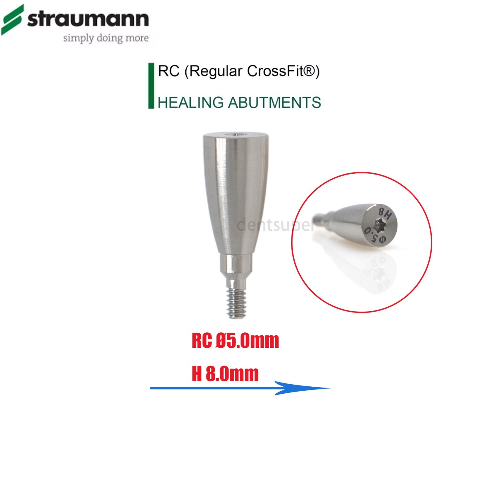 RC Fit Straumann ITI Bone Level Dental Healing Abutment Healing Closure D4.5-6.5