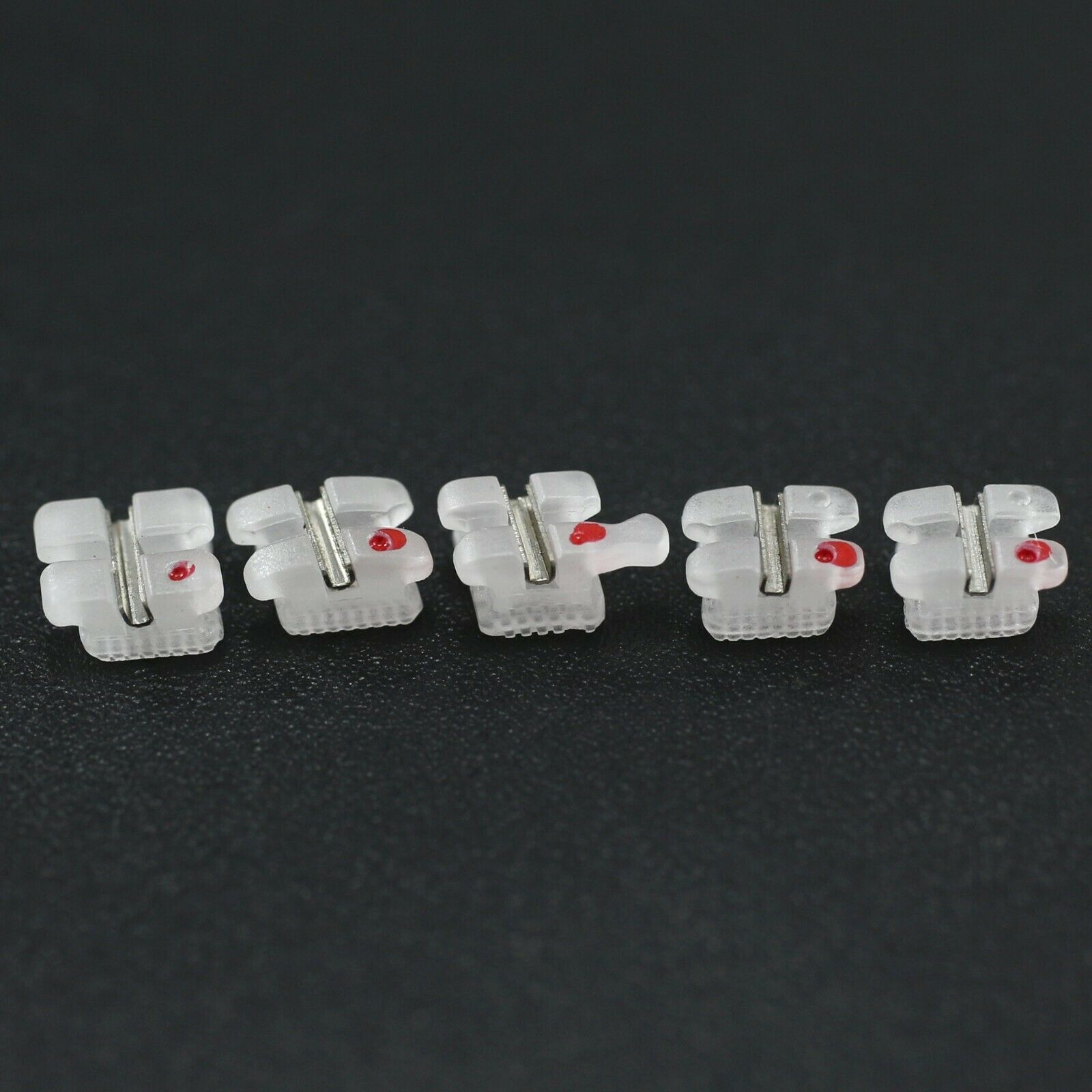 Orthodontic Ceramic Bracket Metal Slot Aesthetic Braces Roth 018 3M Clarity type