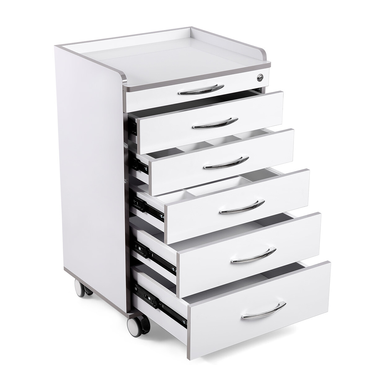 Portable Dental Delivery Unit Air Compressor Suction Rolling/Mobile Cart Cabinet