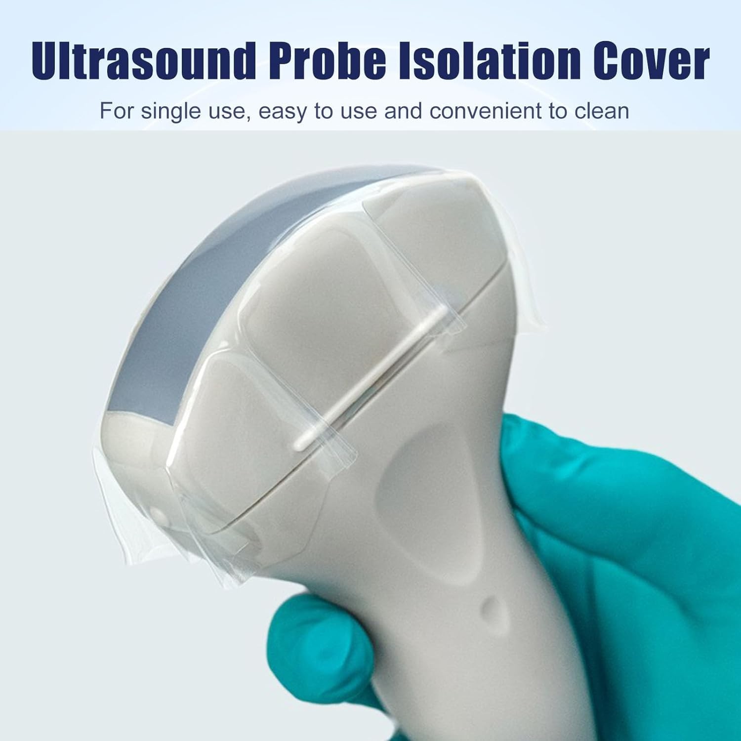 Disposable Ultrasound Probe Covers – 50 Pack, Latex-Free, Clear, 5×3 Inches