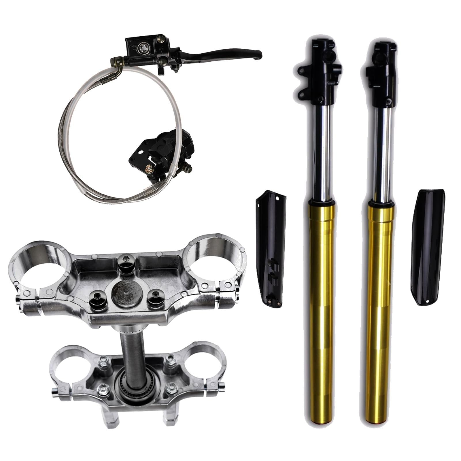 735mm Front Fork USD Triple Tree Brake Caliper 14-19 Pit Dirt Bike ATV Go Kart