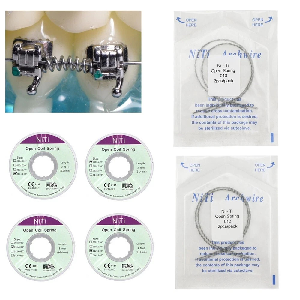 Dental Orthodontic Open Coil Spring Closed Coil Spring Arch Wires Alloy Spring