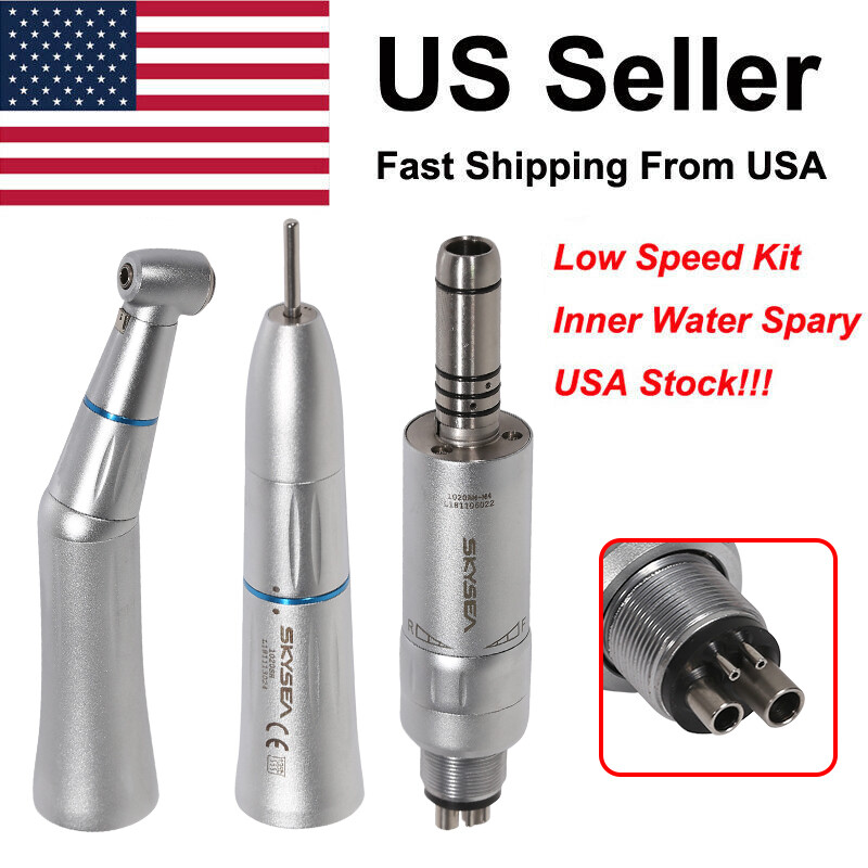 Dental Low Slow Speed Push Button Handpiece Inner Water Spray 4HOLE SKYSEA
