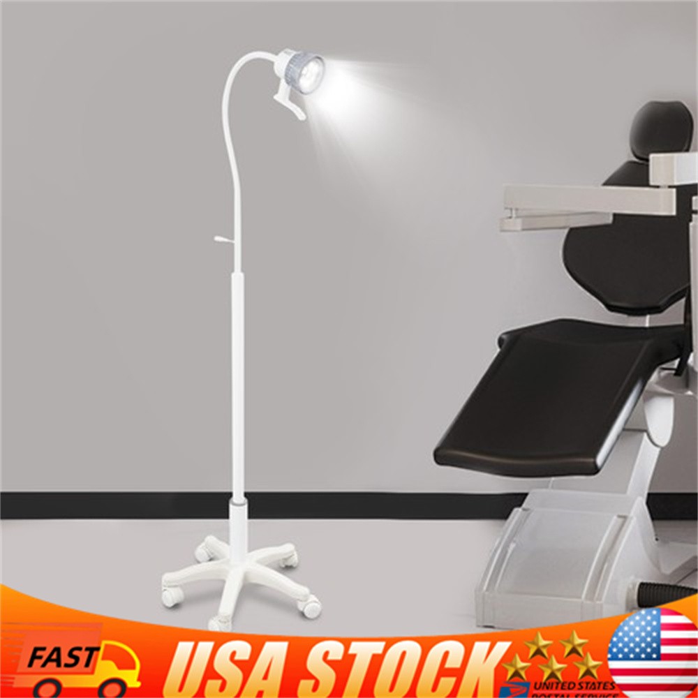 12W Mobile Dental Medical Exam Light Floor Stand White LED Examination Lamp New