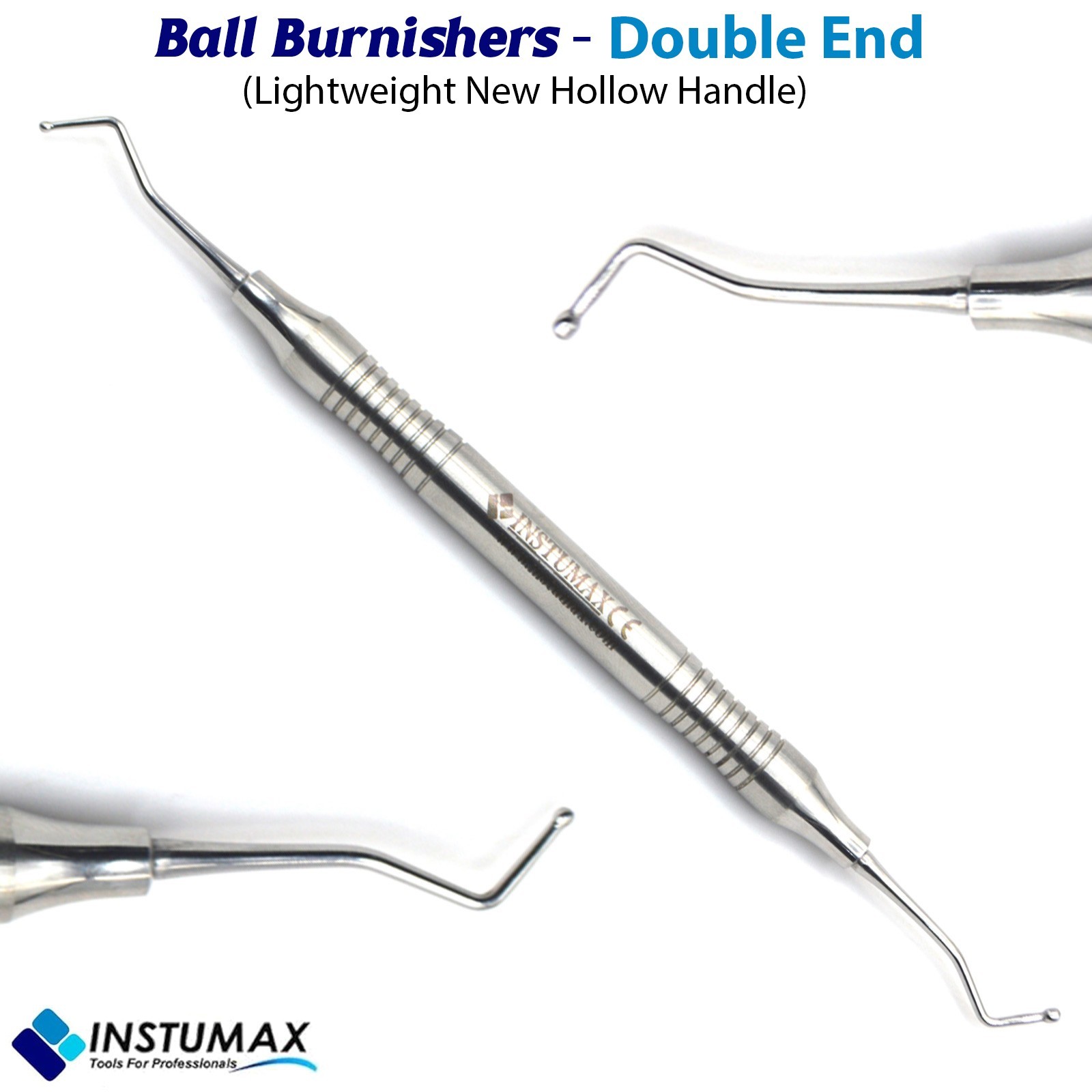 Dental Composite Ball Burnishers Set – 5-Piece Polished Ball End Instruments