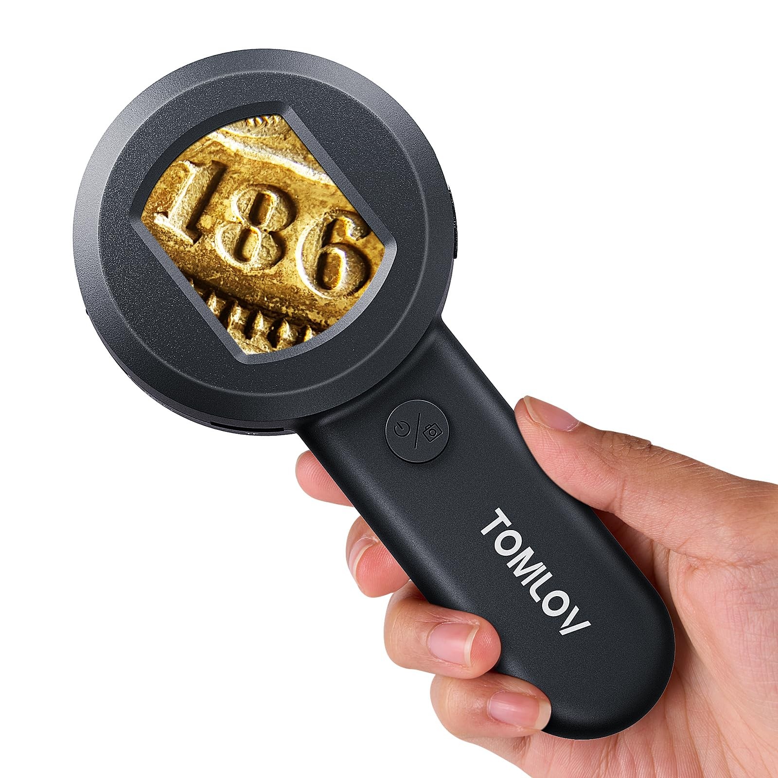 P10 Microscope for Adults Kids, Handheld Coin Magnifier with Light for Error …