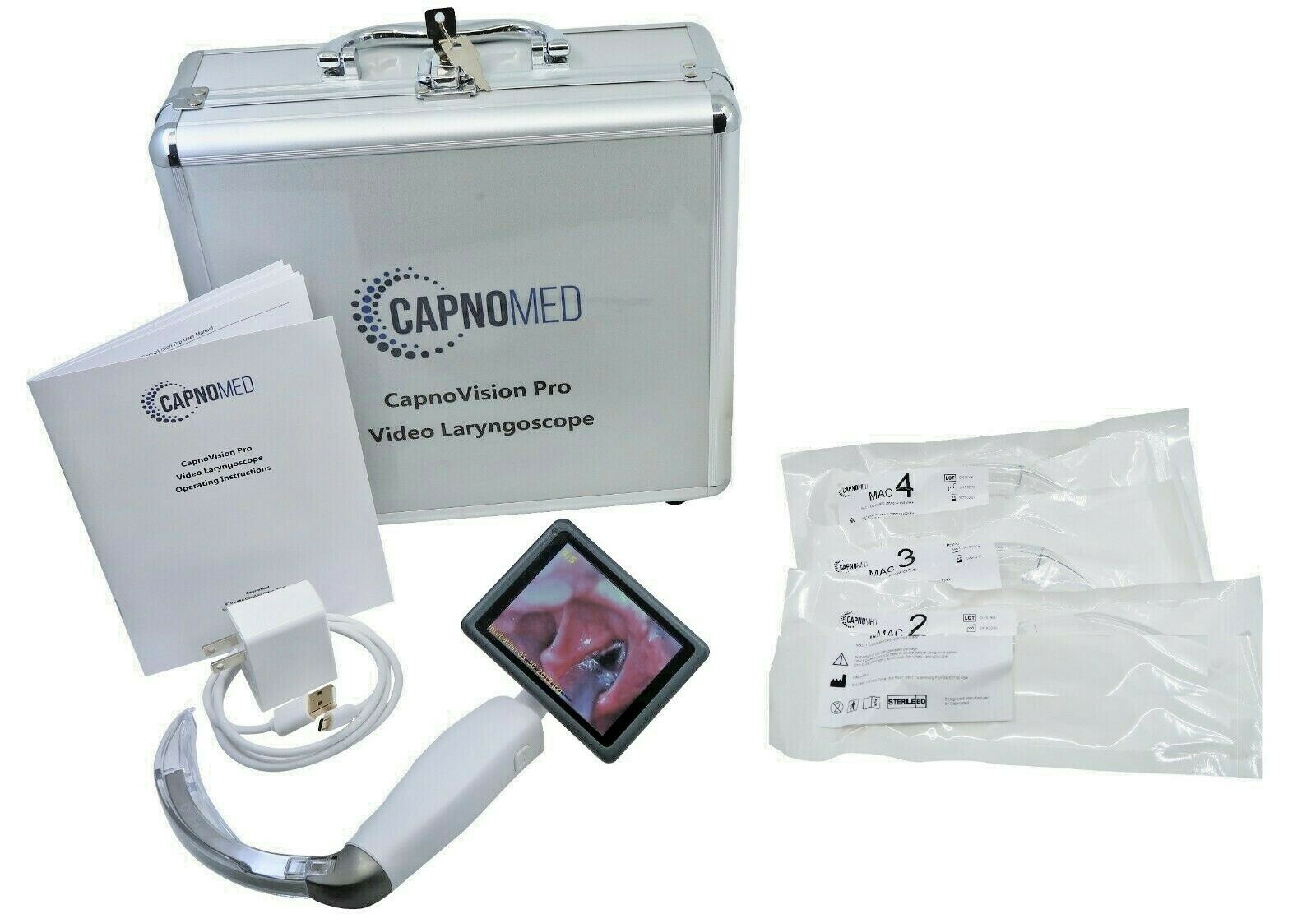 Video Laryngoscope Portable Airway Intubation Disposable Macintosh Blade Kit