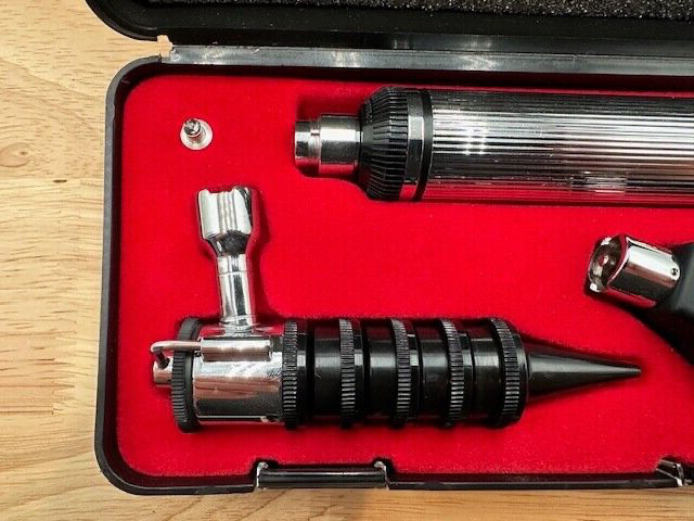 Gowllands Portable Exam Diagnostic Set / Otoscope Ophthalmoscope W/ Case ~ 26265